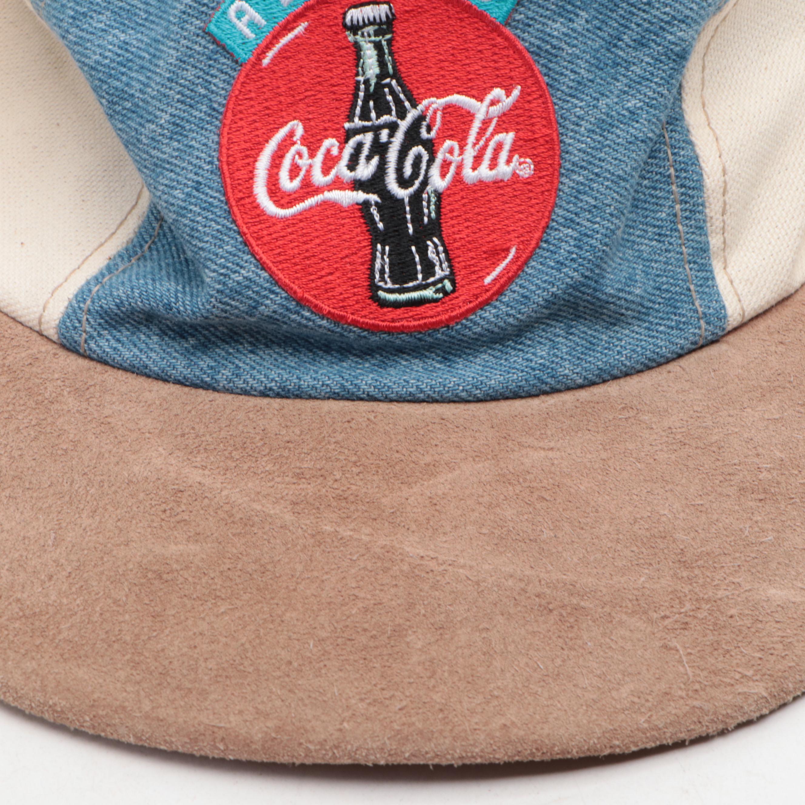 Coca-Cola Employee Baseballs Caps and Plastic Visor