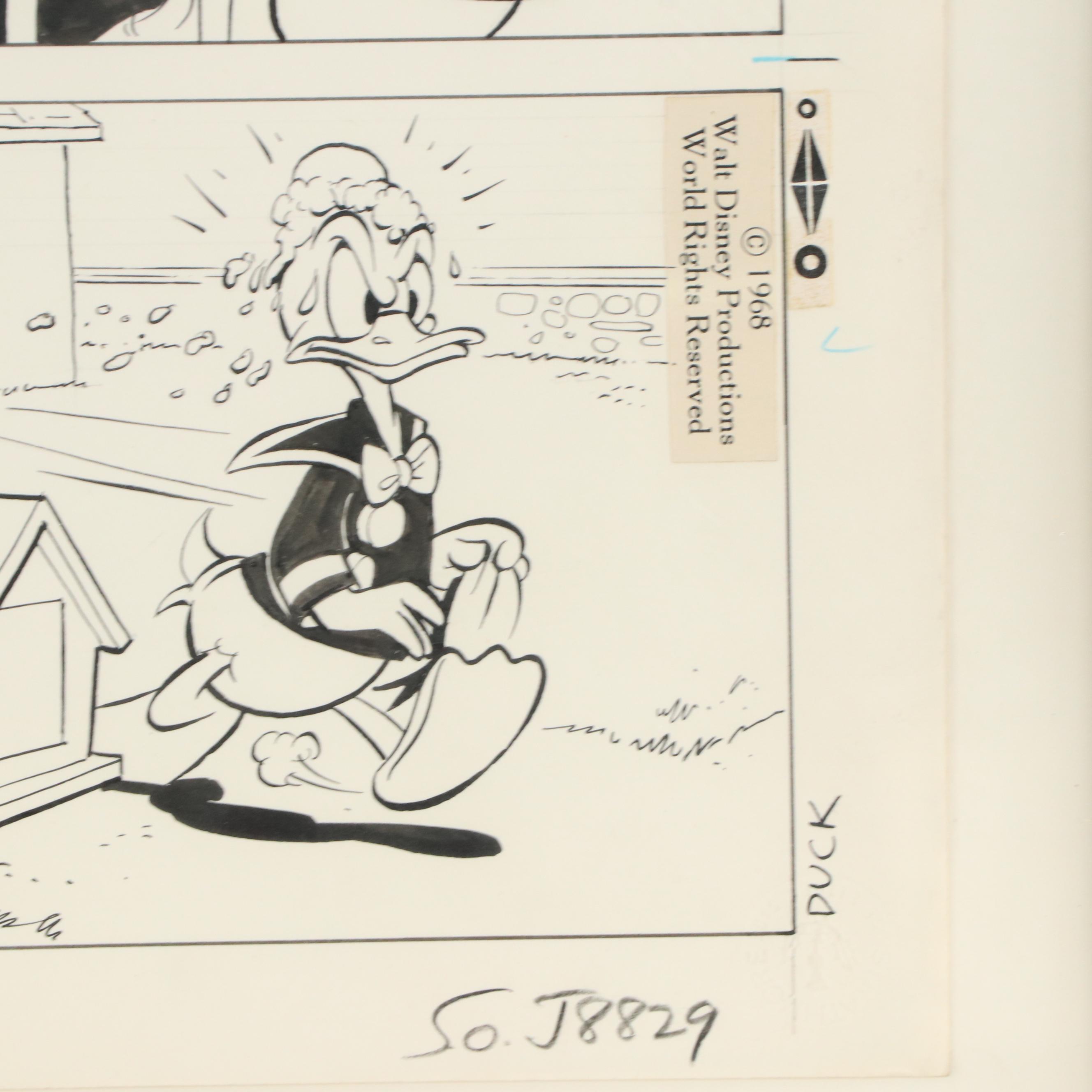 Walt Disney "Donald Duck" Newspaper Comic Art, 1968