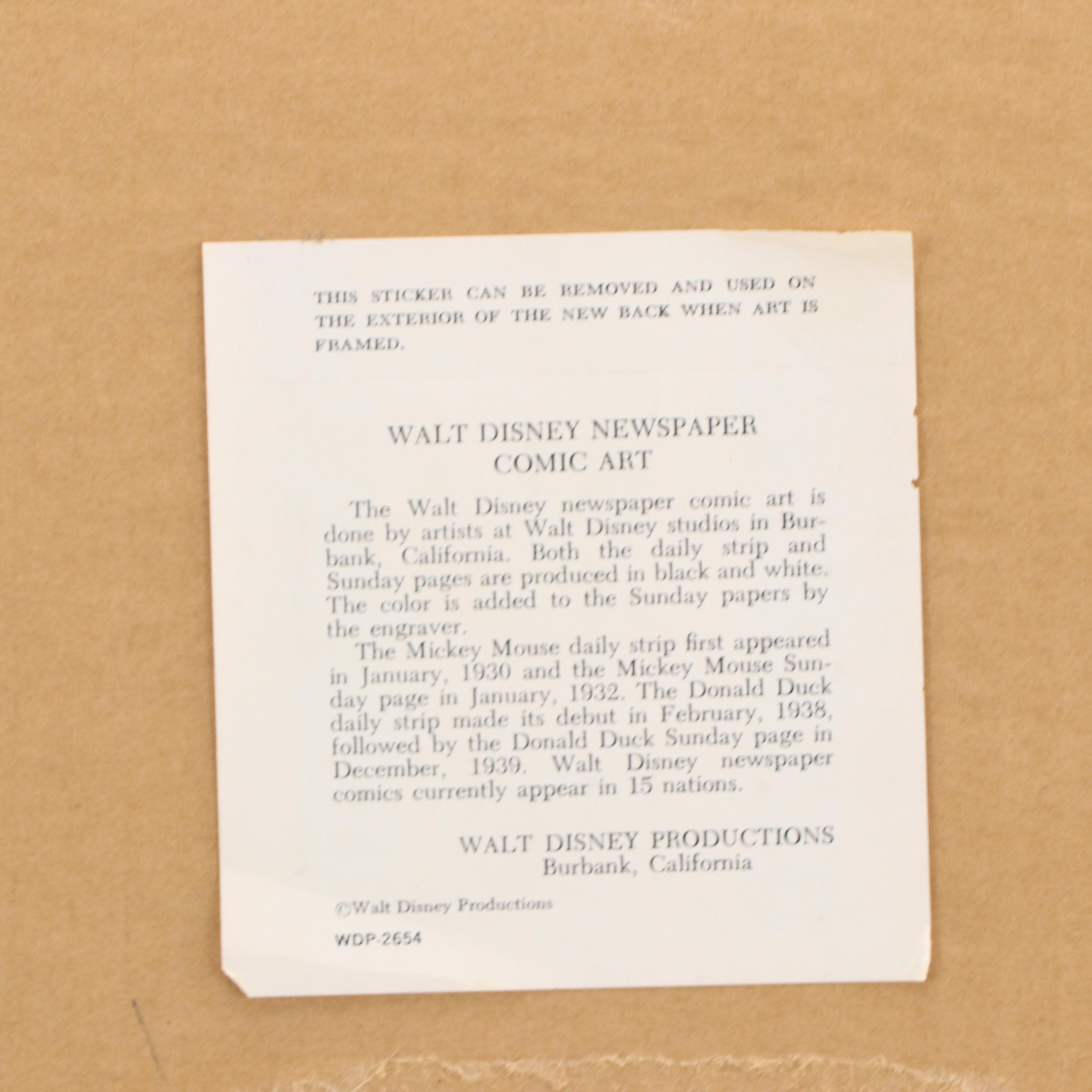 Walt Disney "Donald Duck" Newspaper Comic Art, 1968