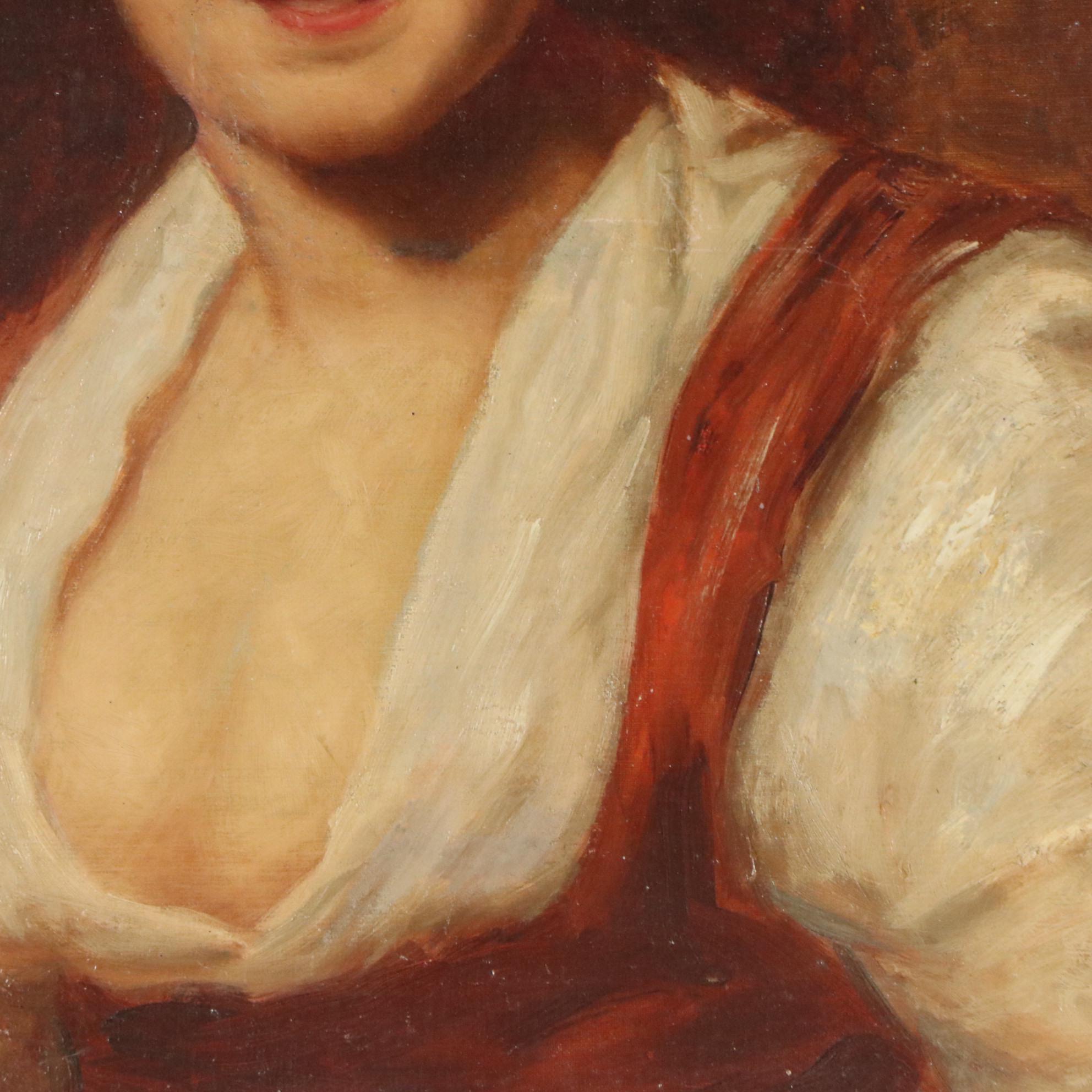 James Thomas Breen Oil Portrait of a Woman