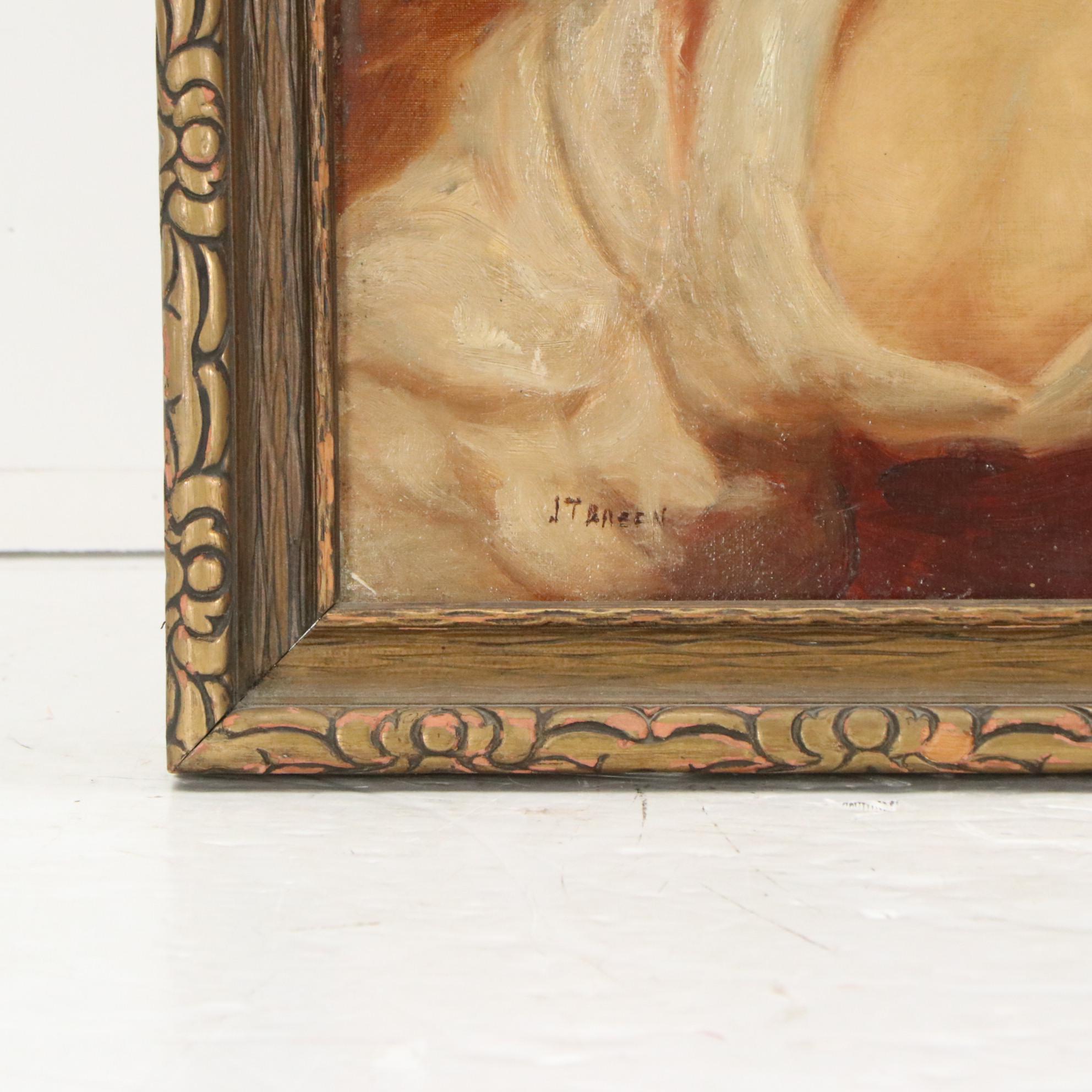 James Thomas Breen Oil Portrait of a Woman