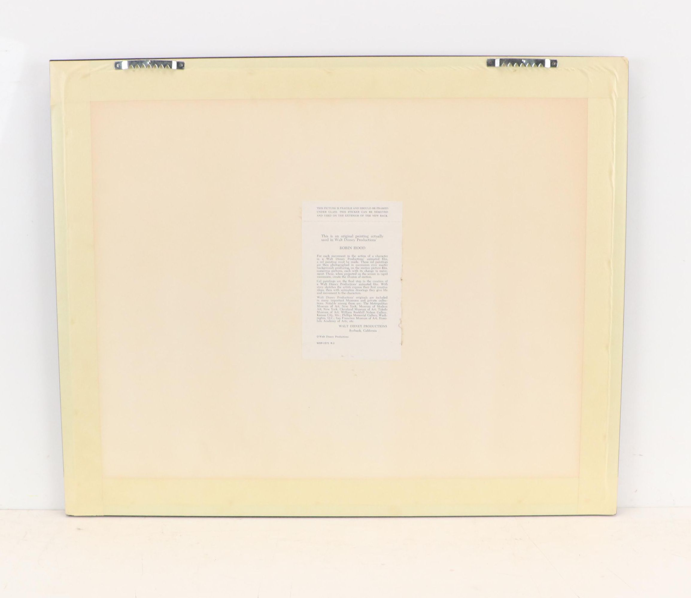 Disney Hand-Colored Animation Cel from "Robin Hood," Circa 1973