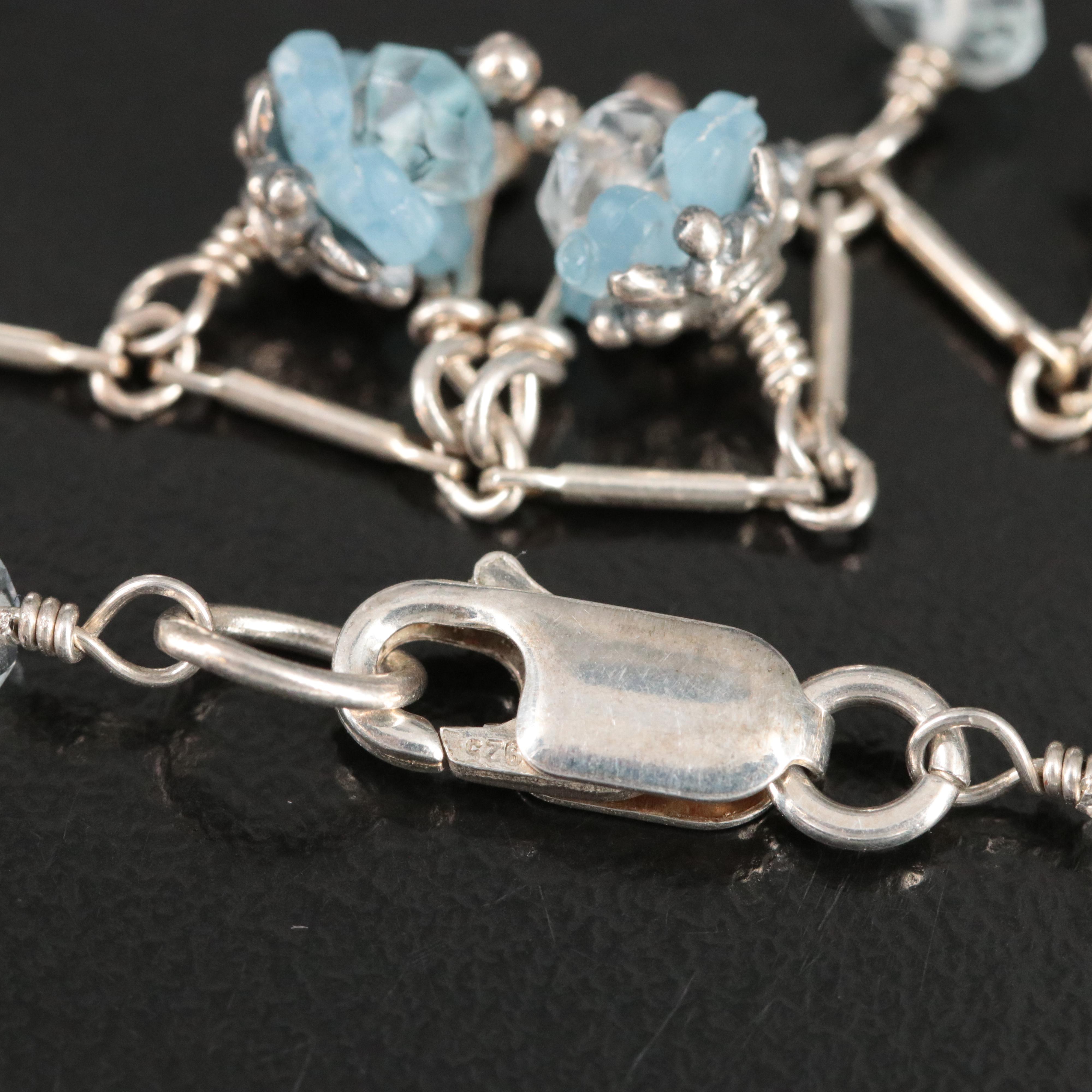 Sterling Floral Fringe Bracelet