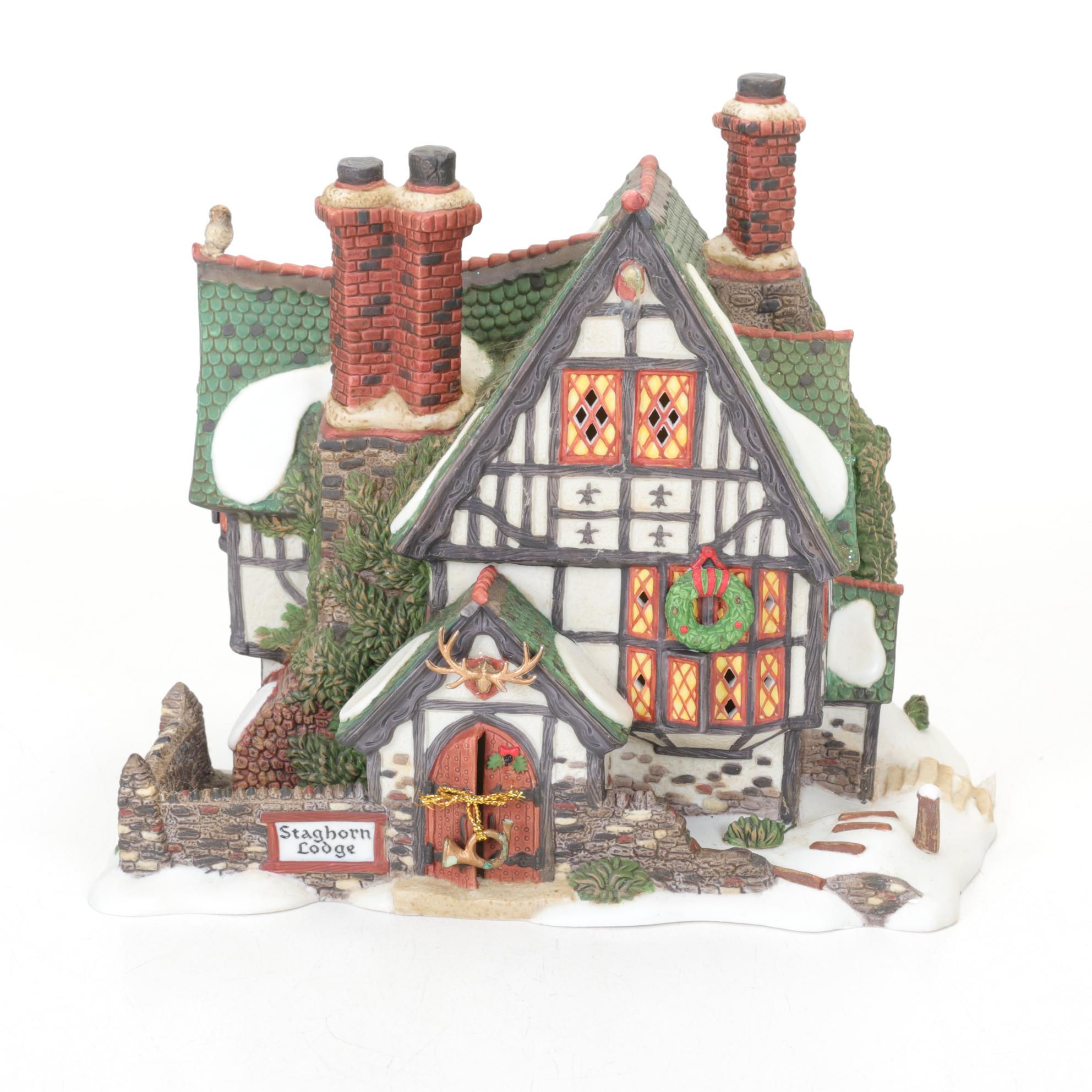 Department  56 "Dickens' Village: Staghorn Lodge" Christmas Decor