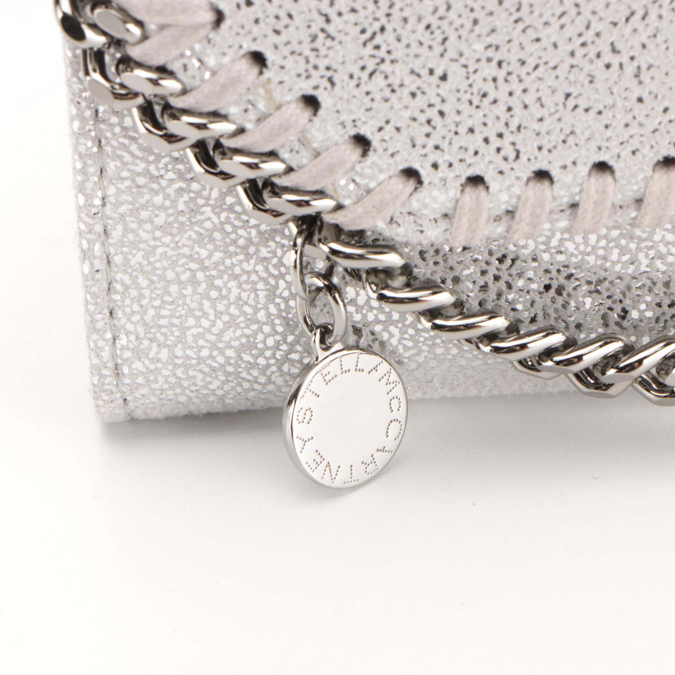 Stella McCartney Shaggy Deerskin Compact Chain Wallet in Box