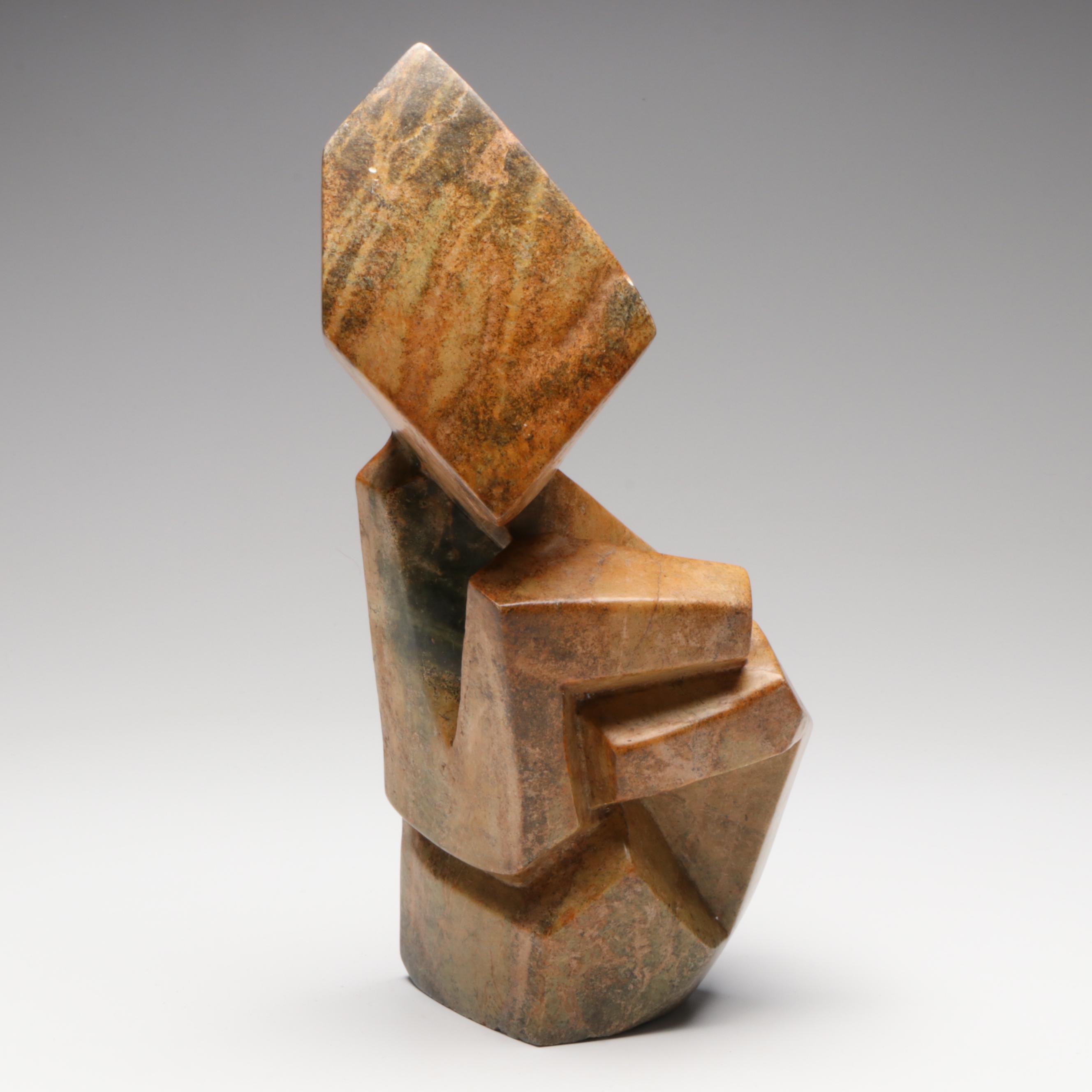 Omira Chewa Zimbabwean Abstract Carved Serpentine Figure