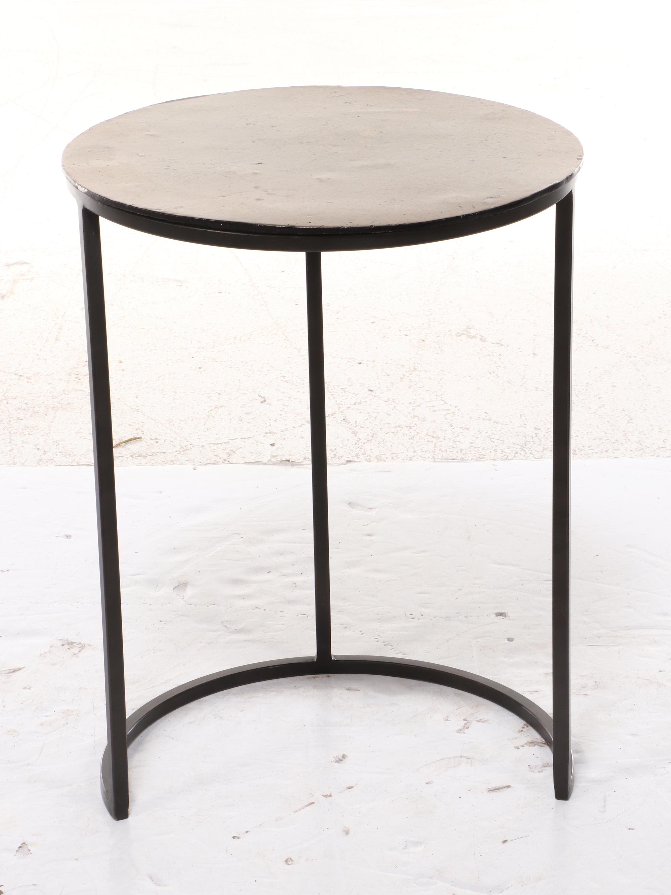 Contemporary Round Metal Nesting Tables