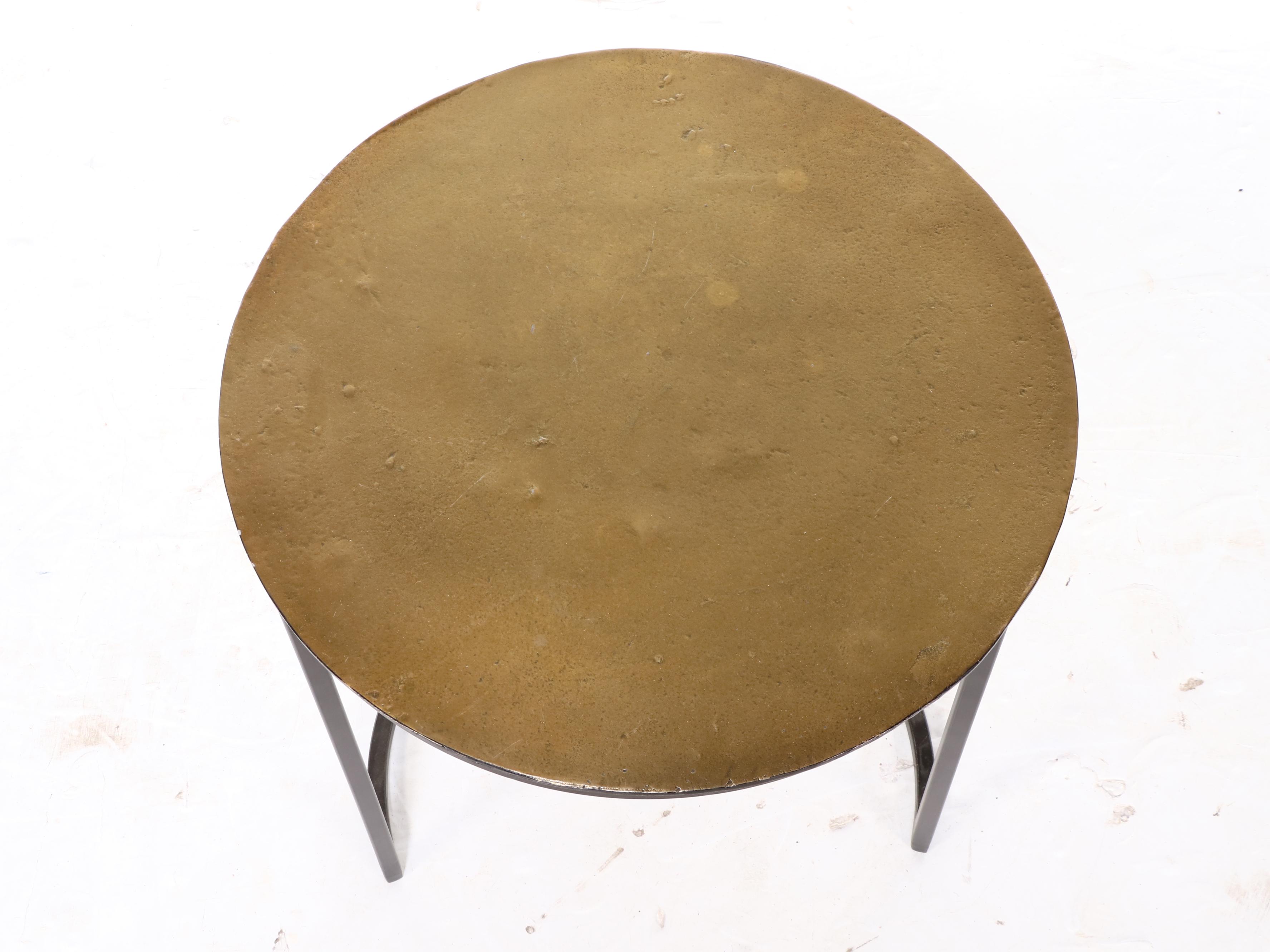 Contemporary Round Metal Nesting Tables
