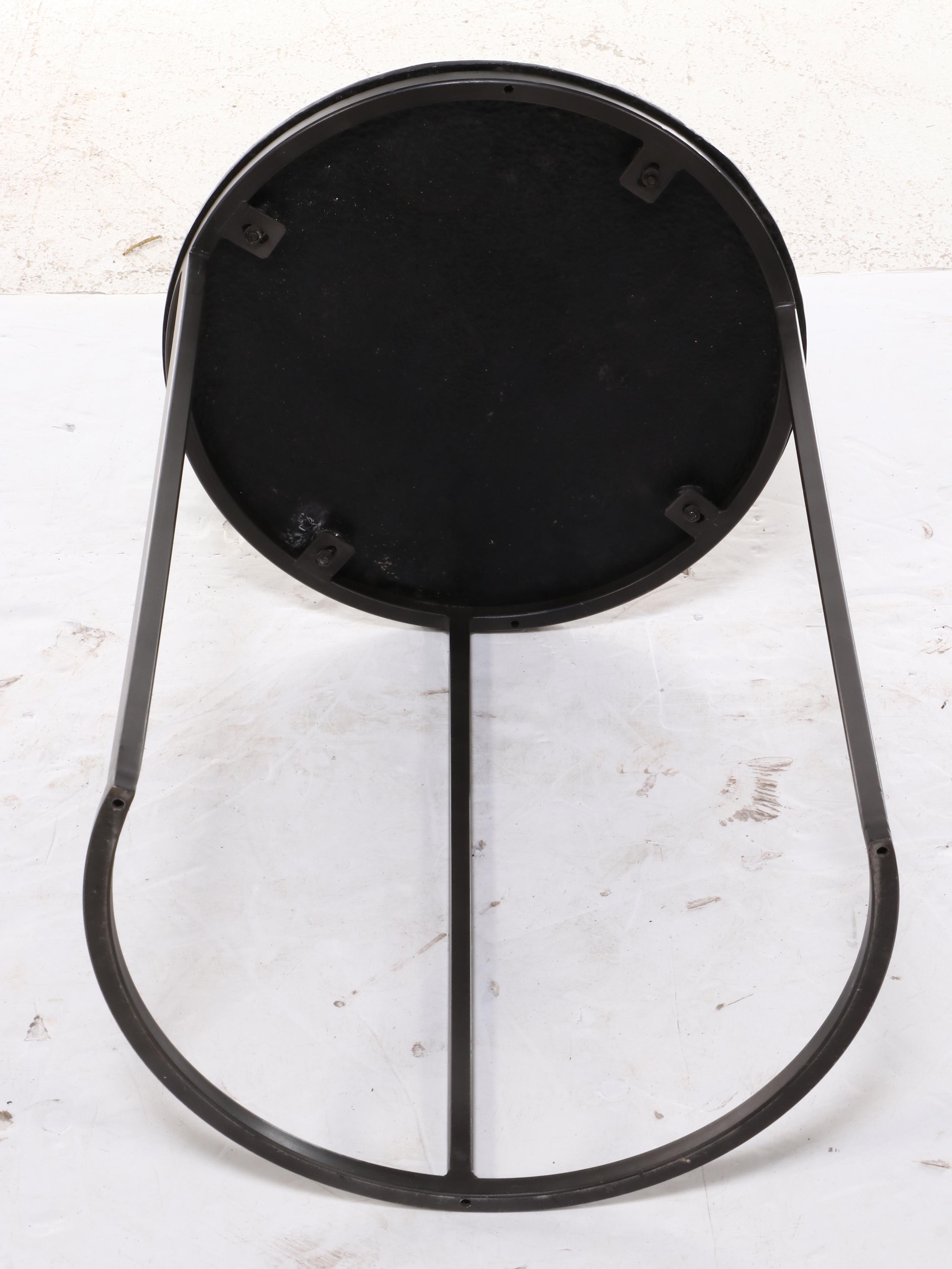 Contemporary Round Metal Nesting Tables