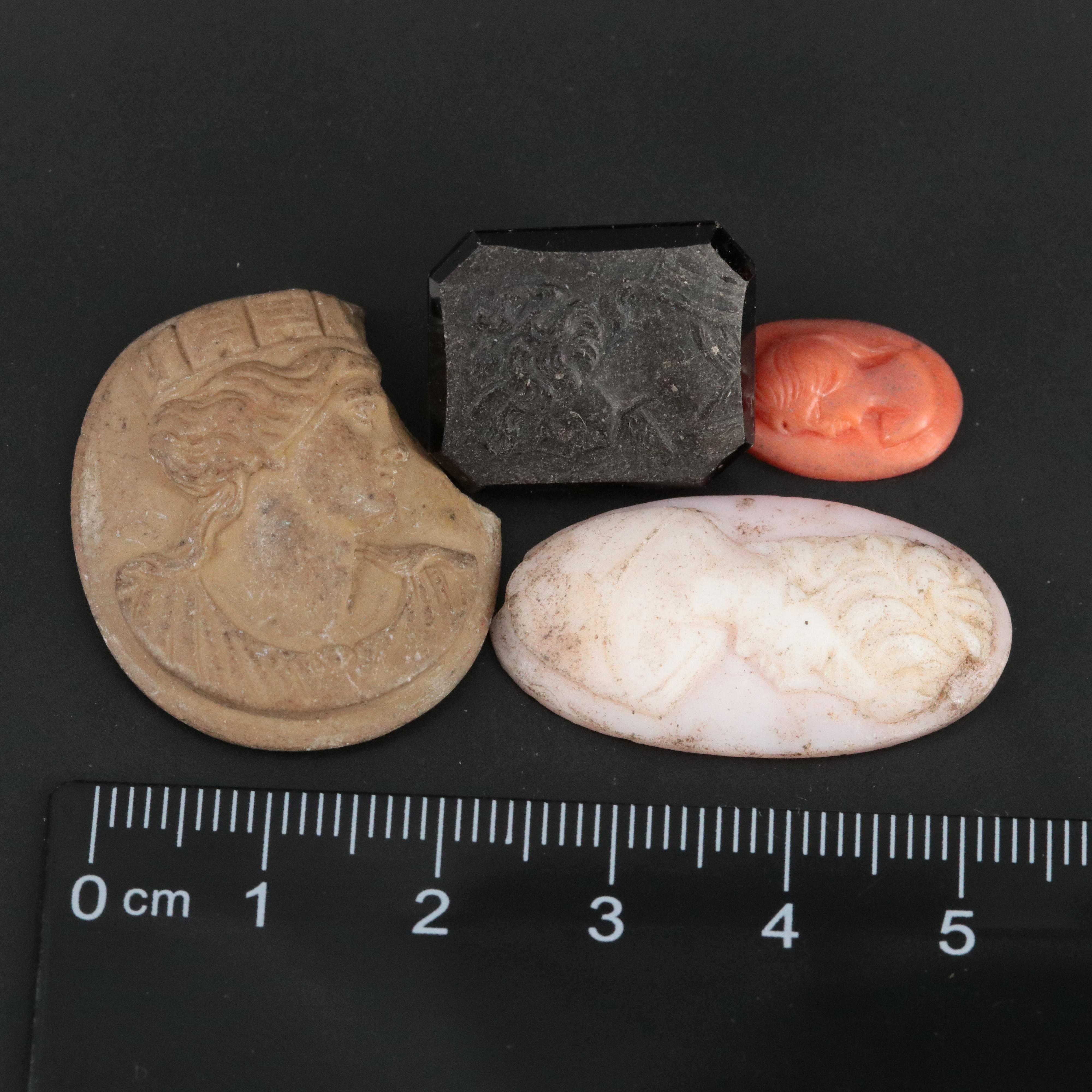 Loose Mixed Gemstone Cameo and Intaglio Assortment