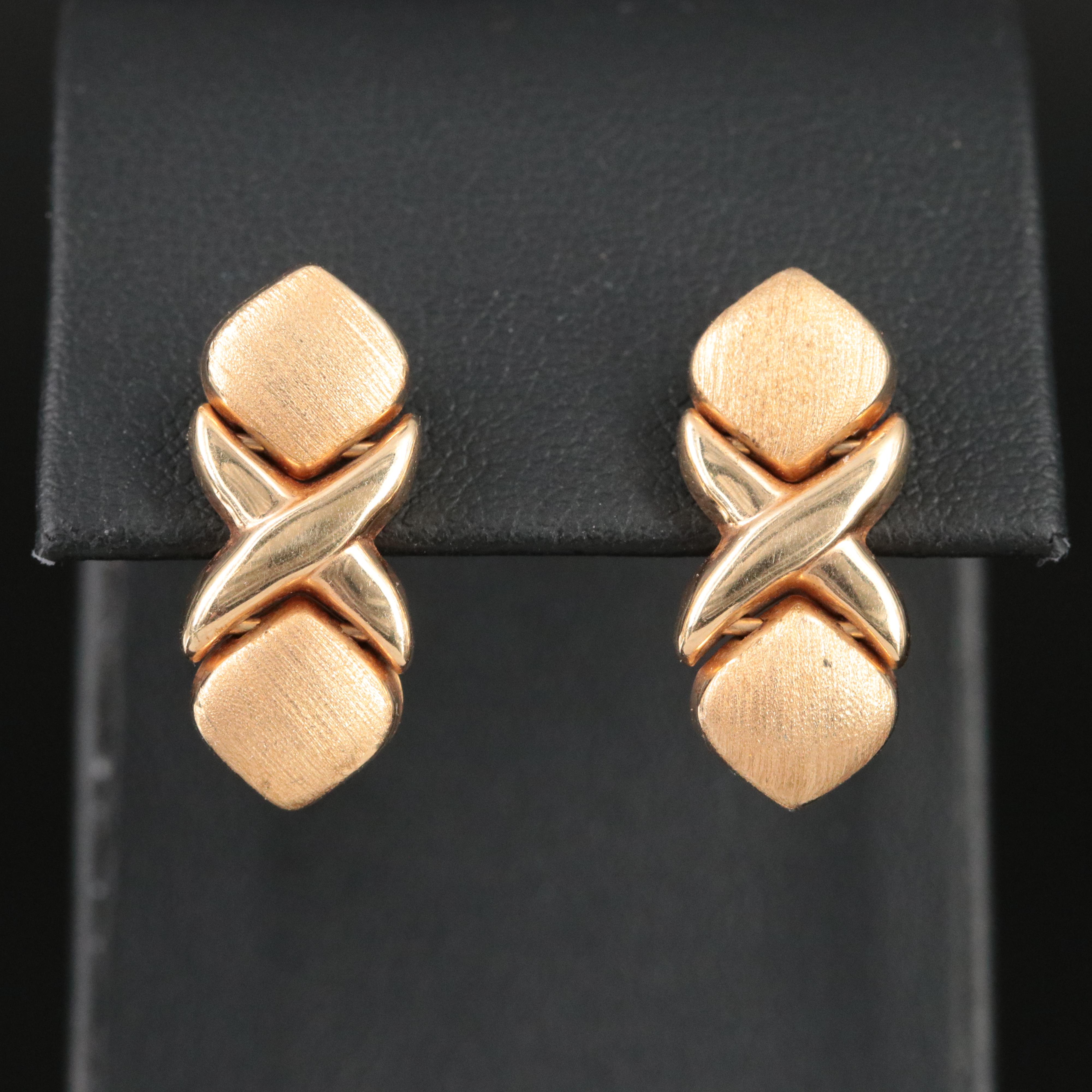 14K "X" and "O" Earrings