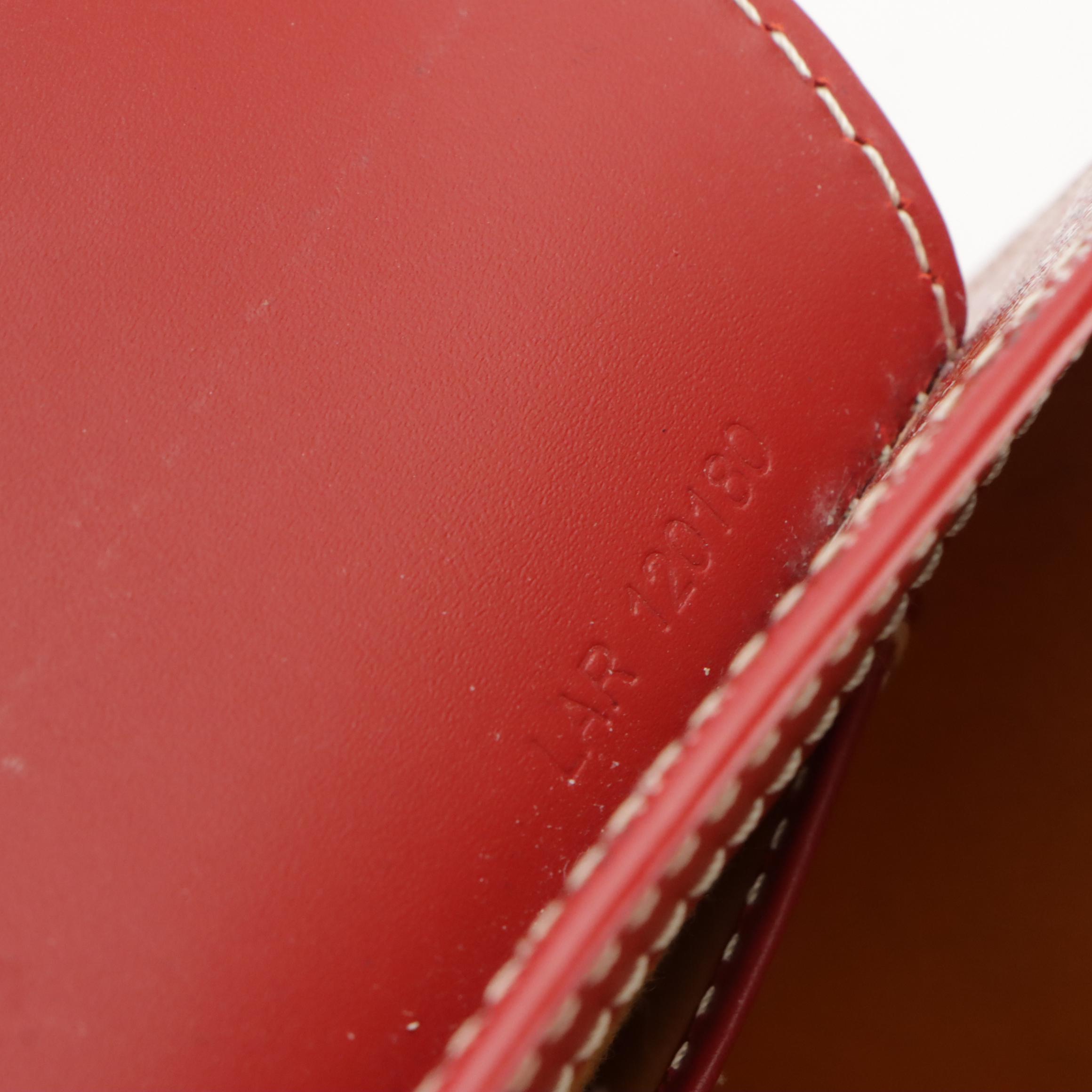 Goyard Saïgon PM Top Handle 2-Way Bag in Red Goyardine Canvas & Clamecy Cowhide