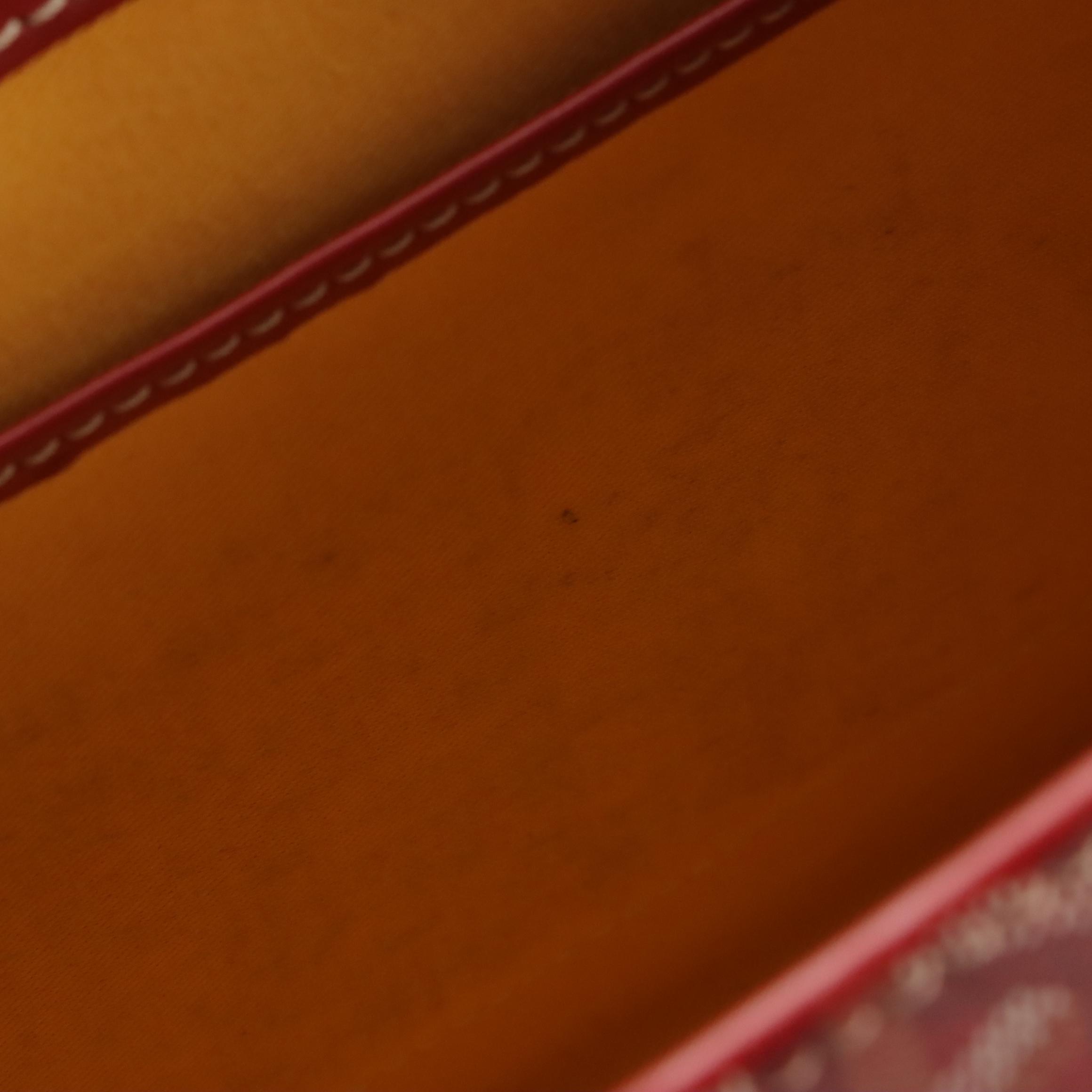 Goyard Saïgon PM Top Handle 2-Way Bag in Red Goyardine Canvas & Clamecy Cowhide