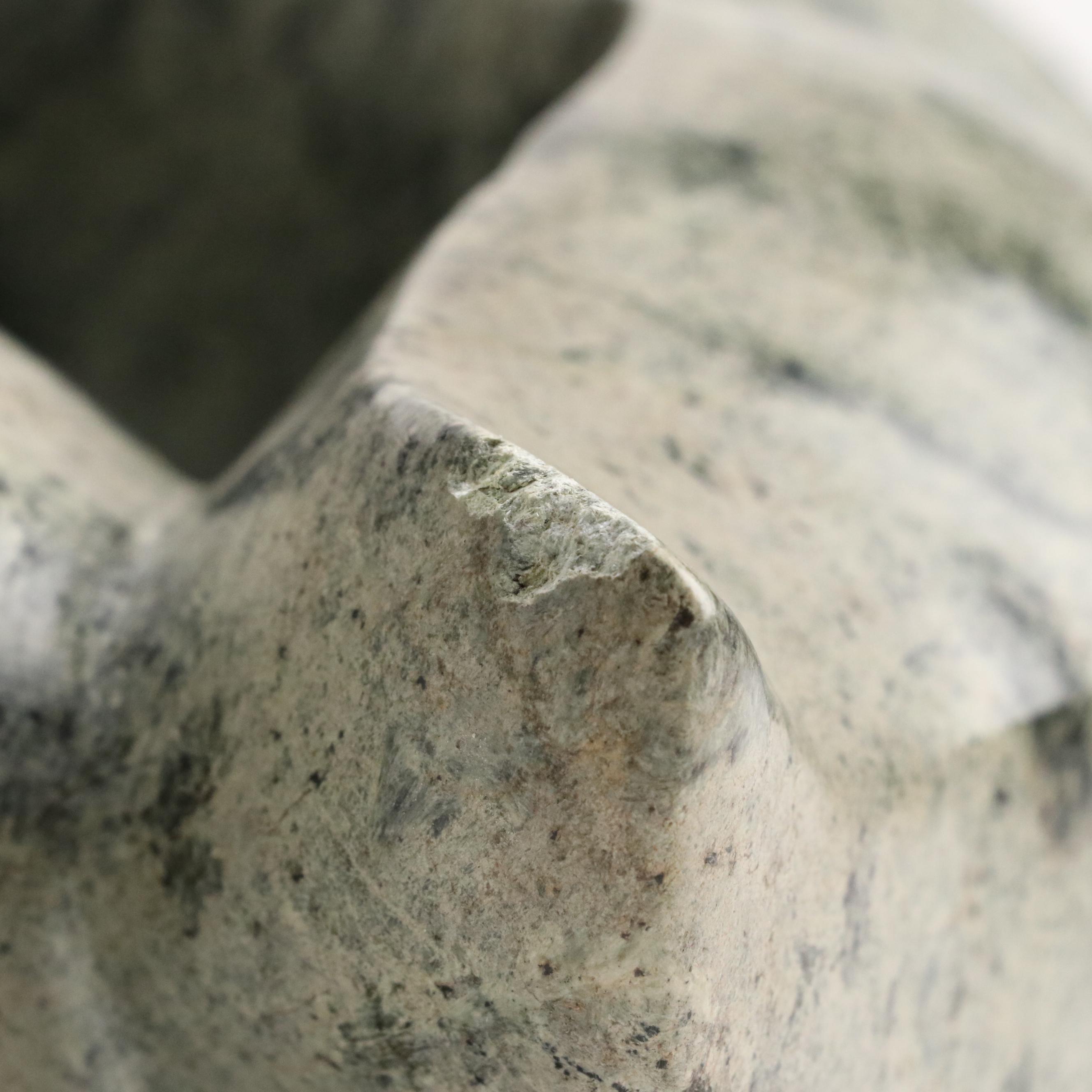 Chewa Omira Shona Hand-Carved Leopard Rock Serpentine Cubist Figure