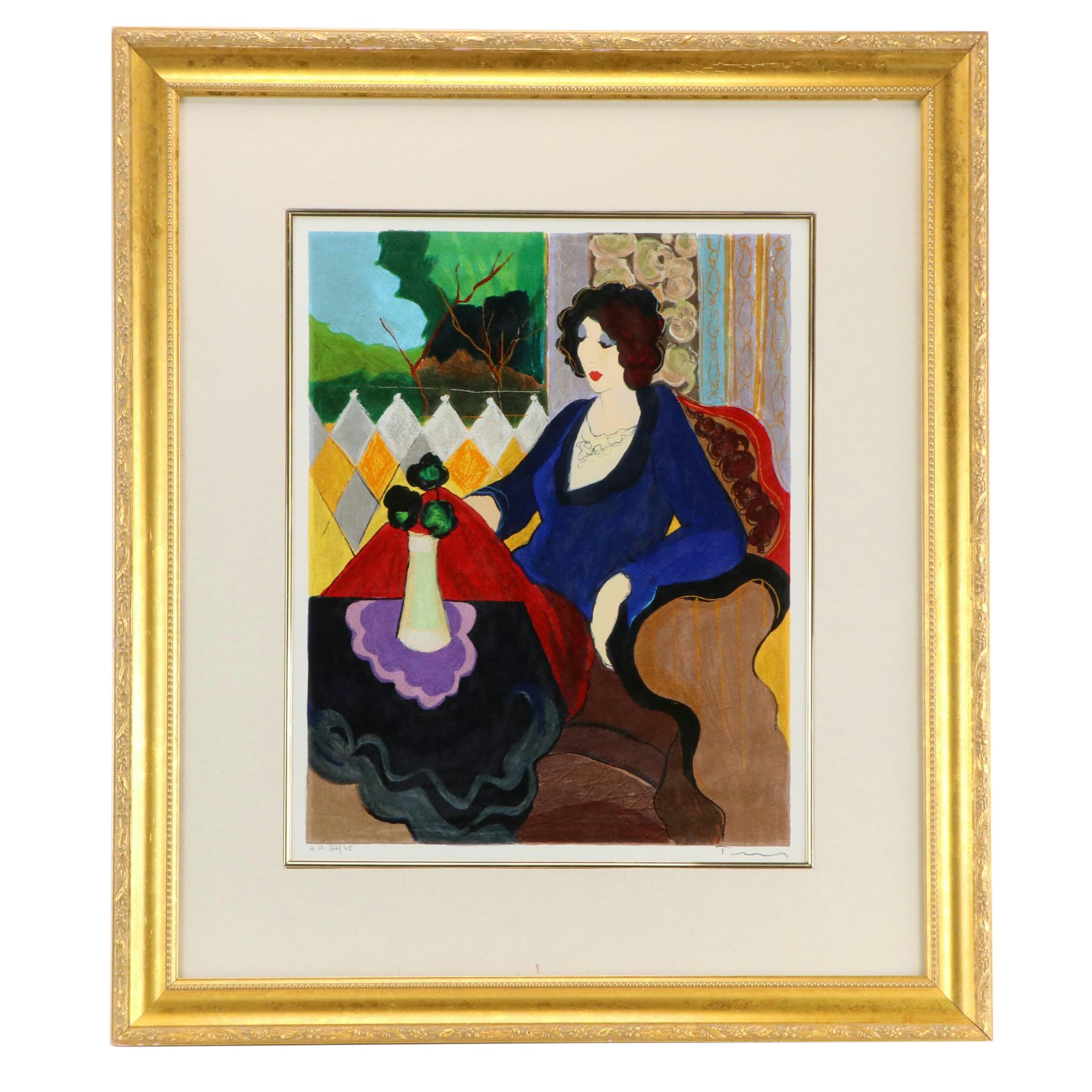 Itzchak Isaac Tarkay Seriolithograph of Reclining Woman, 21st Century AP 27/45