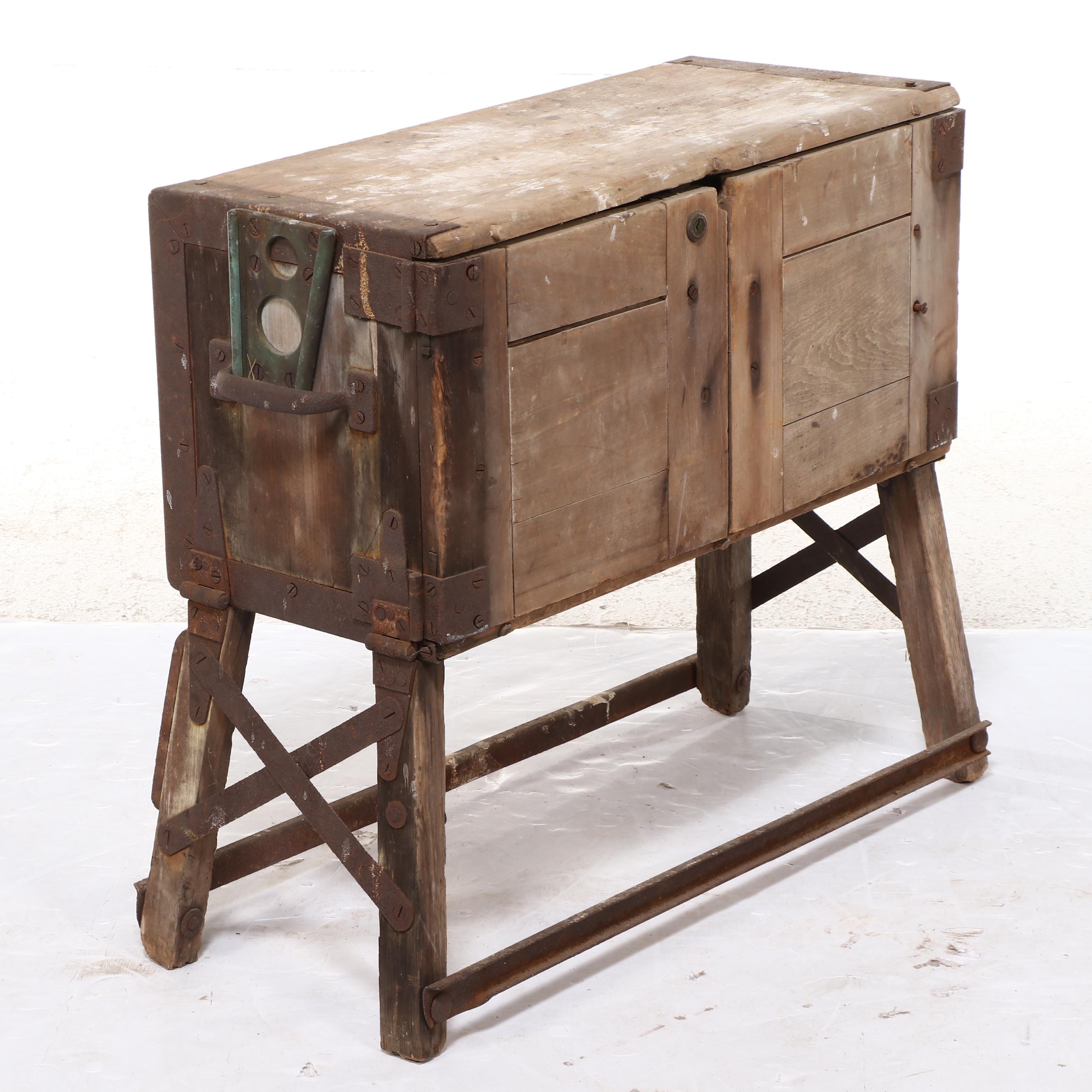 World War I Era Saddlers Chests From Military Battery Wagon