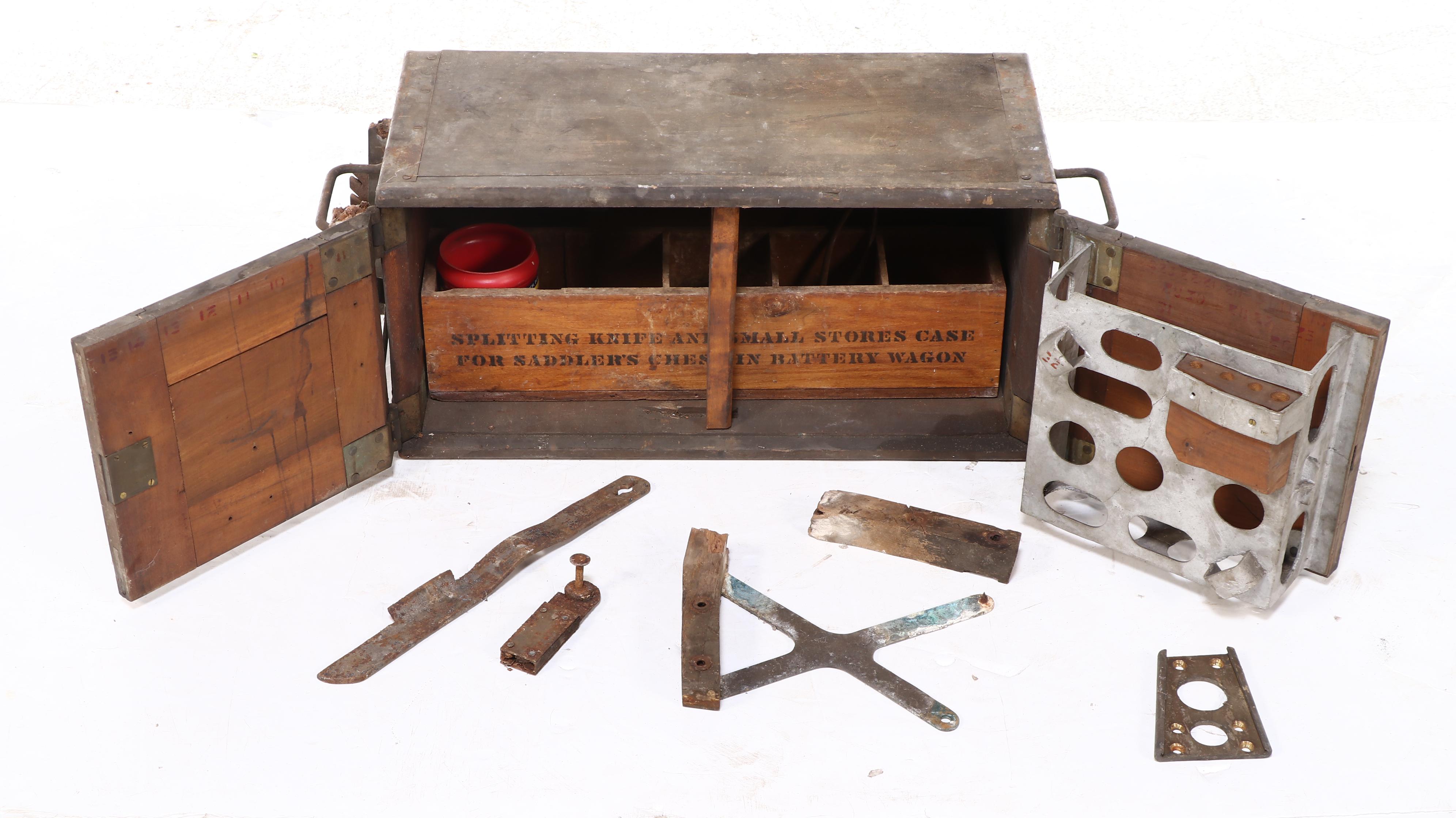 World War I Era Saddlers Chests From Military Battery Wagon