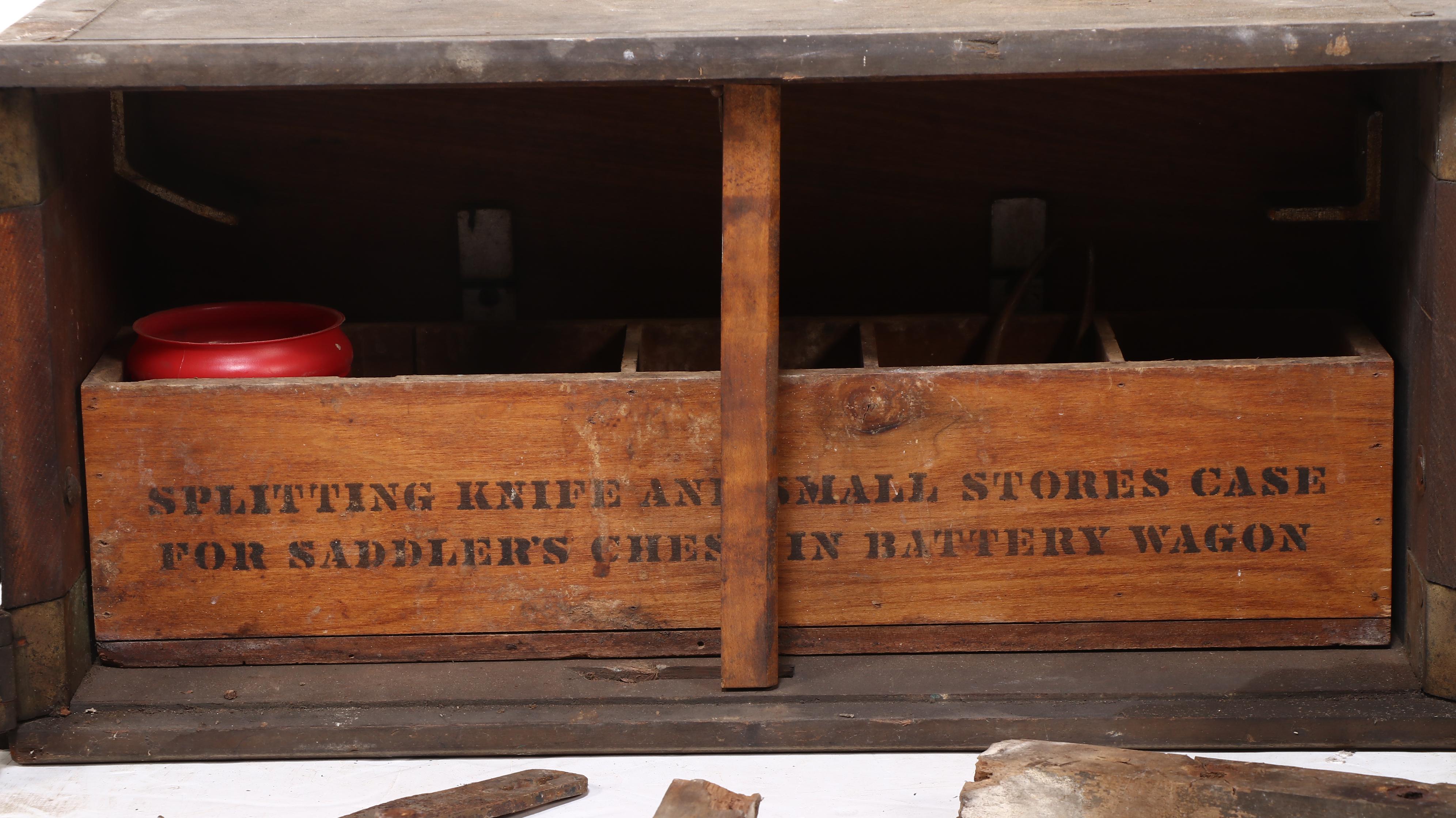 World War I Era Saddlers Chests From Military Battery Wagon