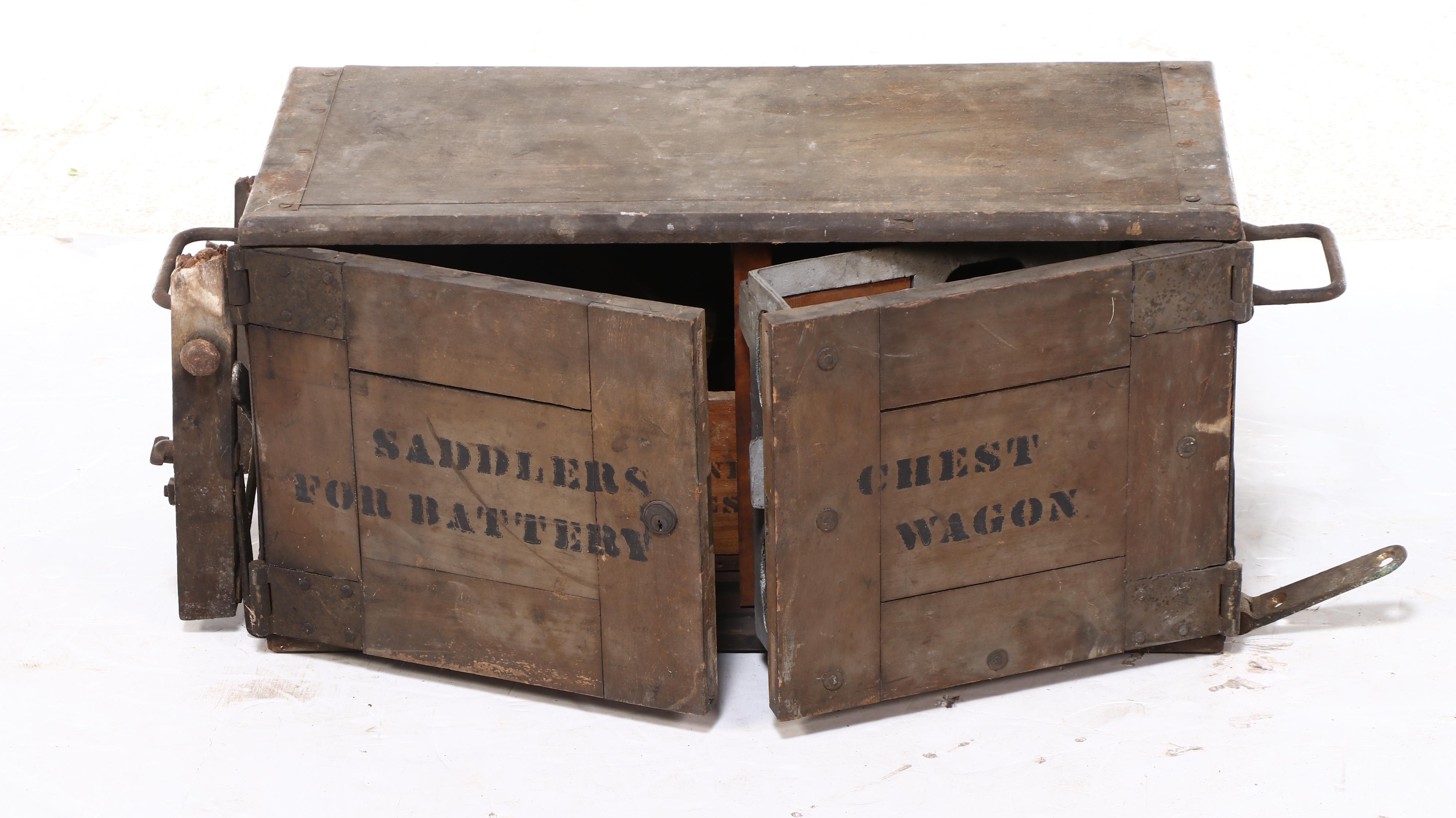 World War I Era Saddlers Chests From Military Battery Wagon