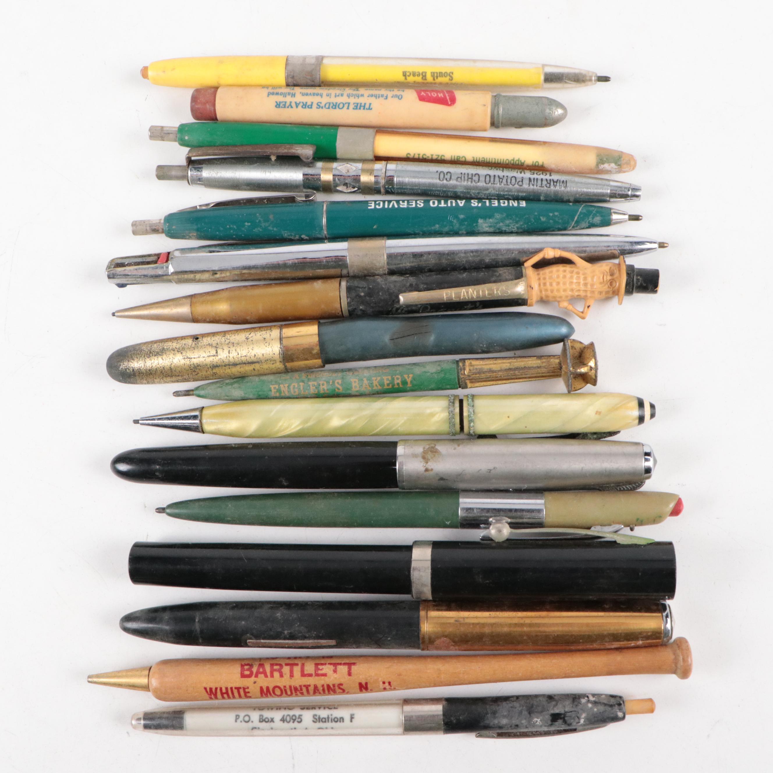 Skeleton and Padlock Keys with Fountain Pens, Marbles and More