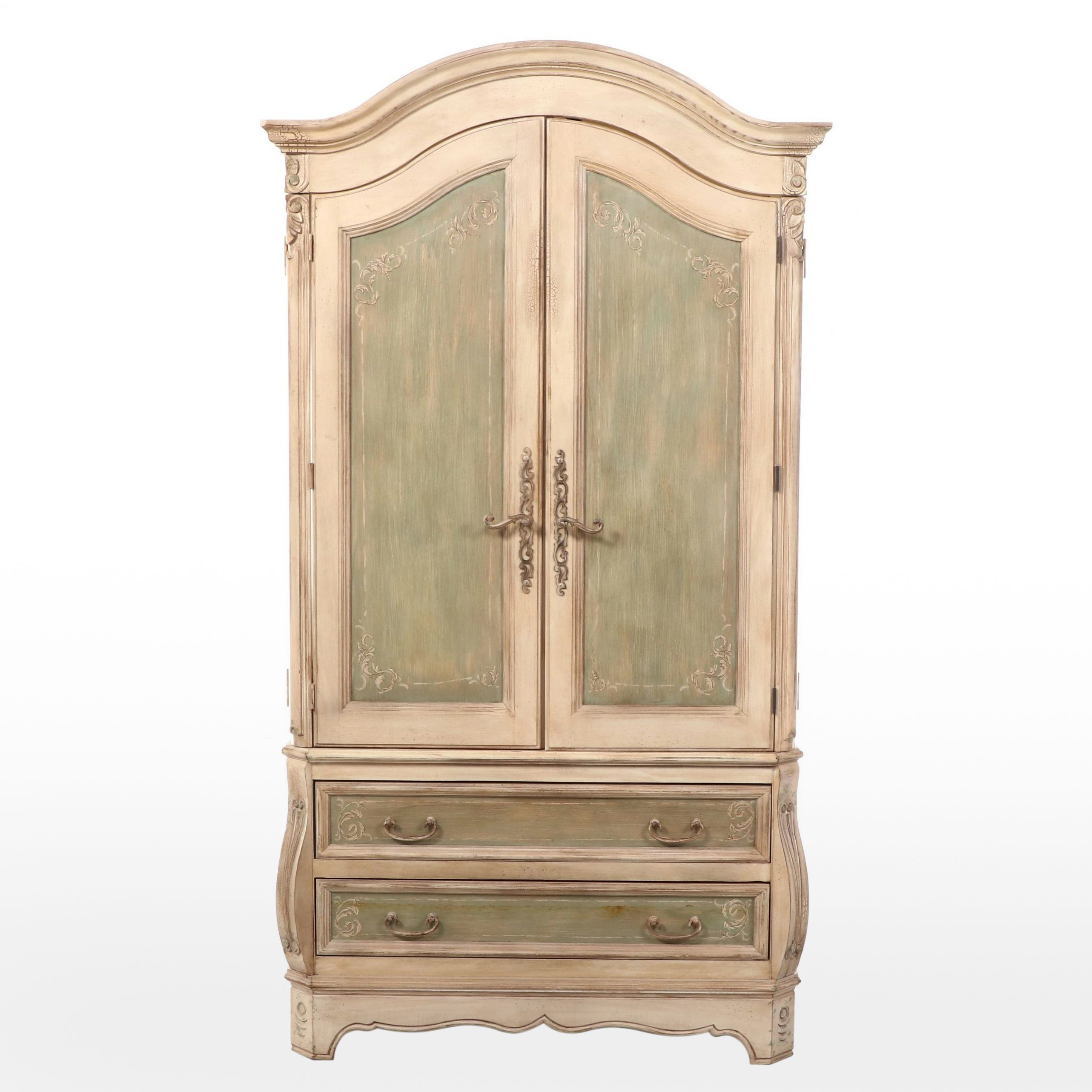 Hamilton Heritage Collection French Provincial Style Paint-Decorated TV Armoire