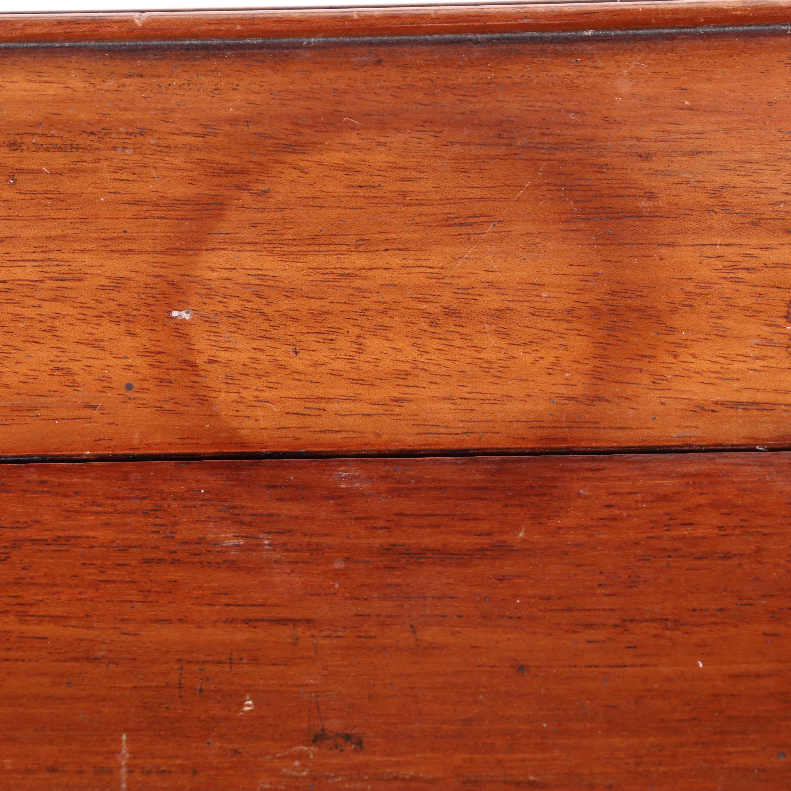 Victorian Mahogany Slant-Lid Tabletop Desk, Mid to Late 19th Century