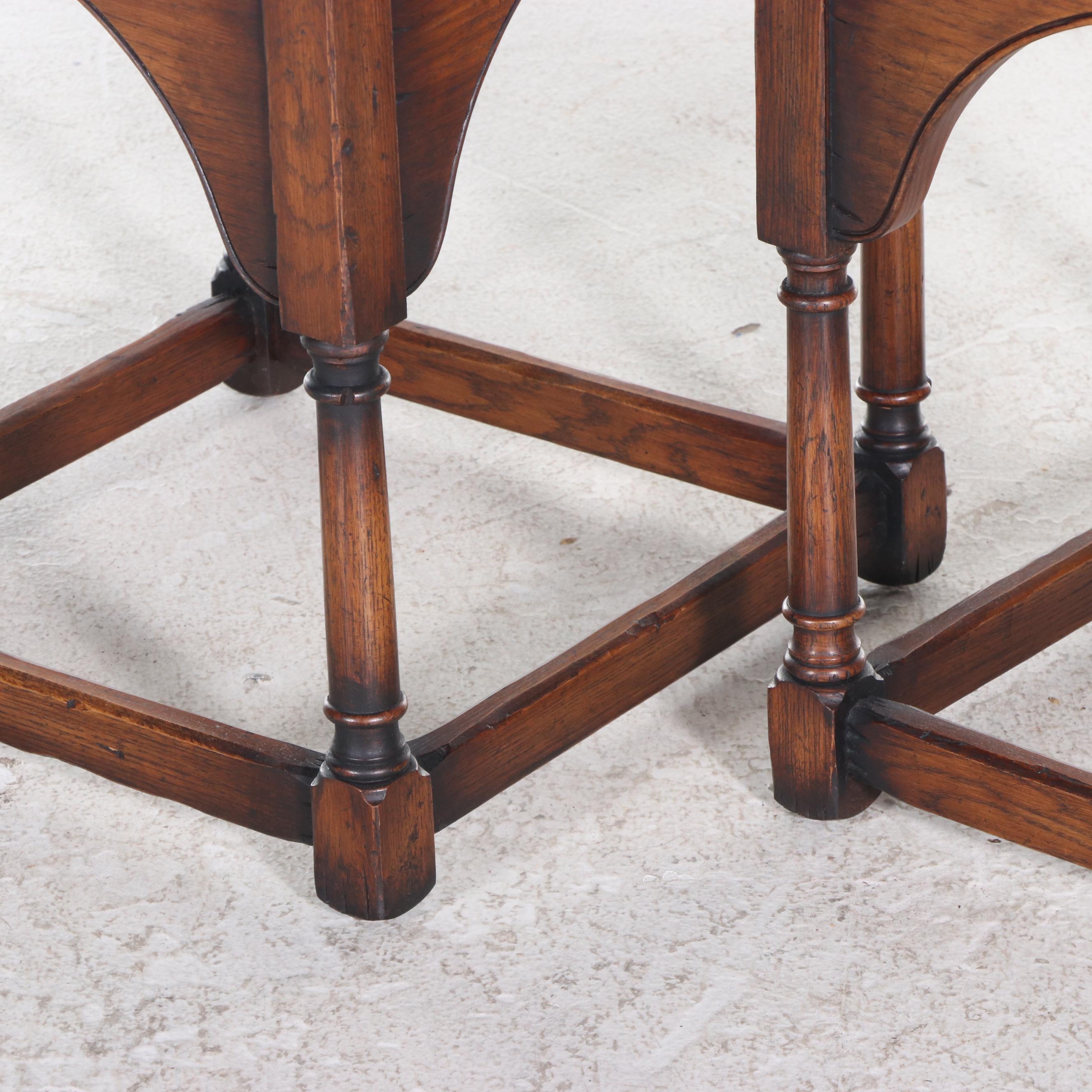 Pair of Yorkshire House English Provincial Style Oak Side Tables