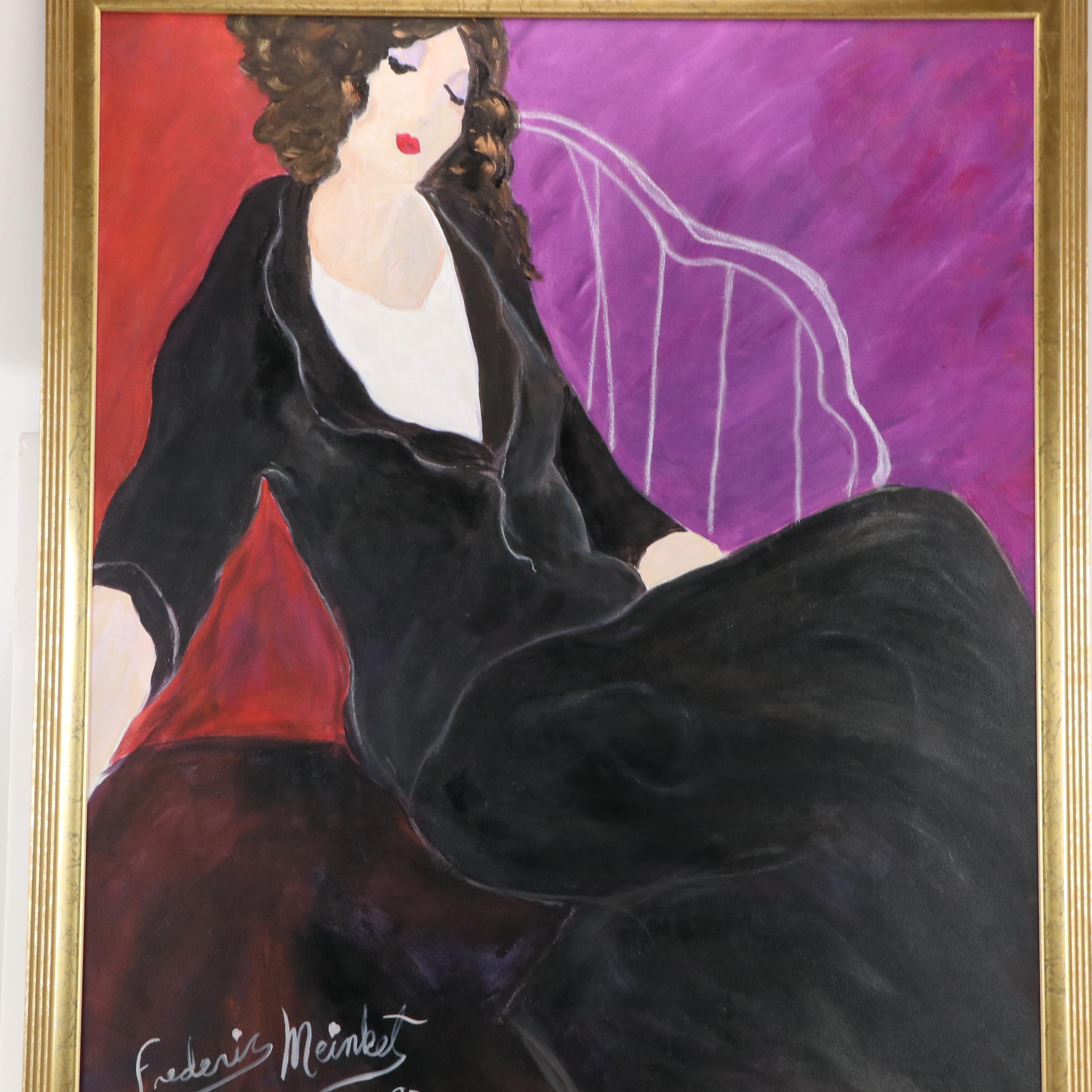 Portrait Oil Painting of Reclining Woman, 1999