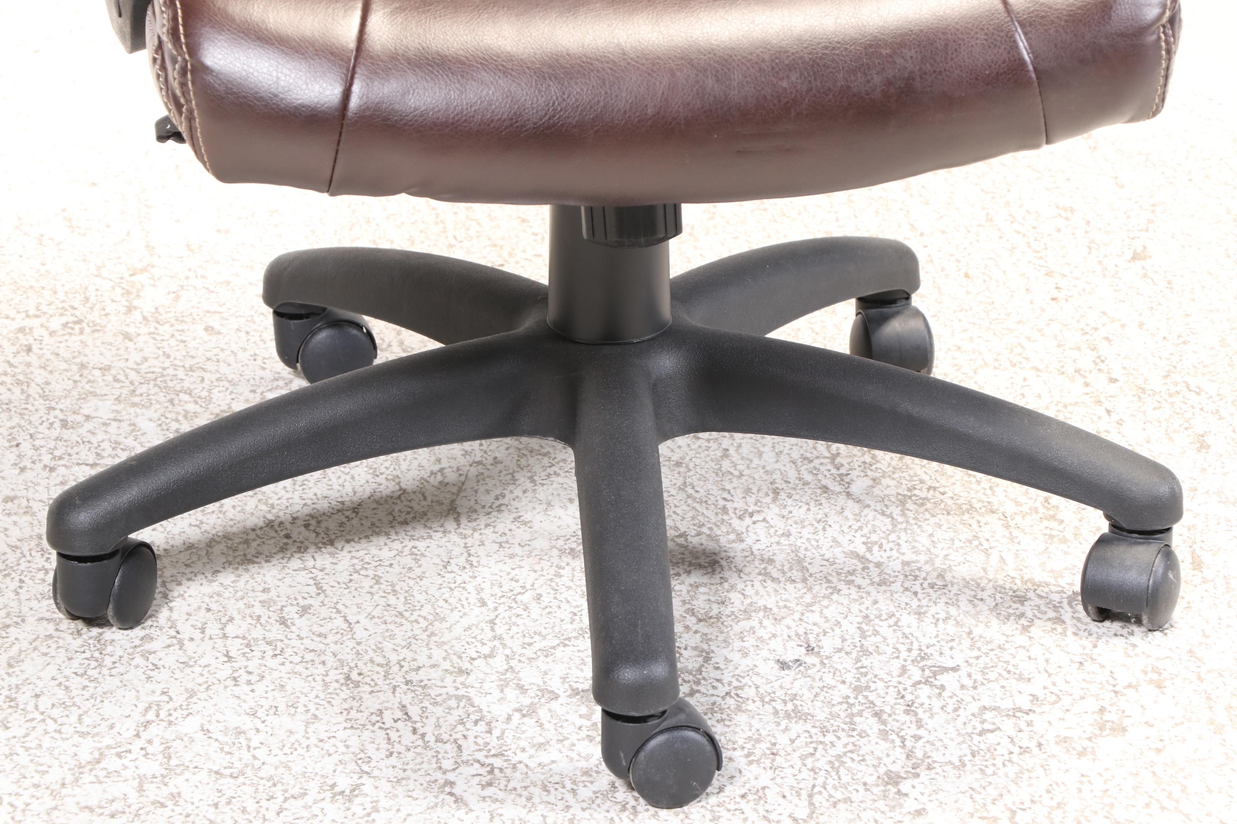 National Business Furniture Cherry Finish Corner Desk with Office Chair