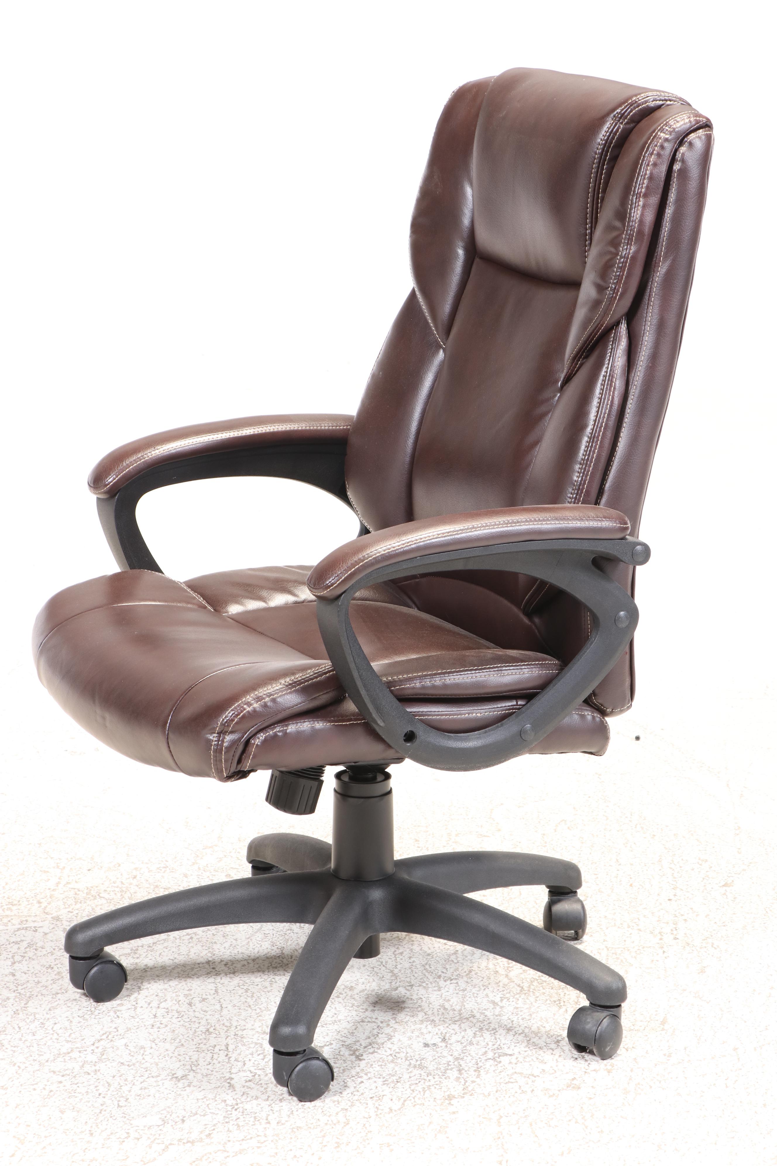 National Business Furniture Cherry Finish Corner Desk with Office Chair