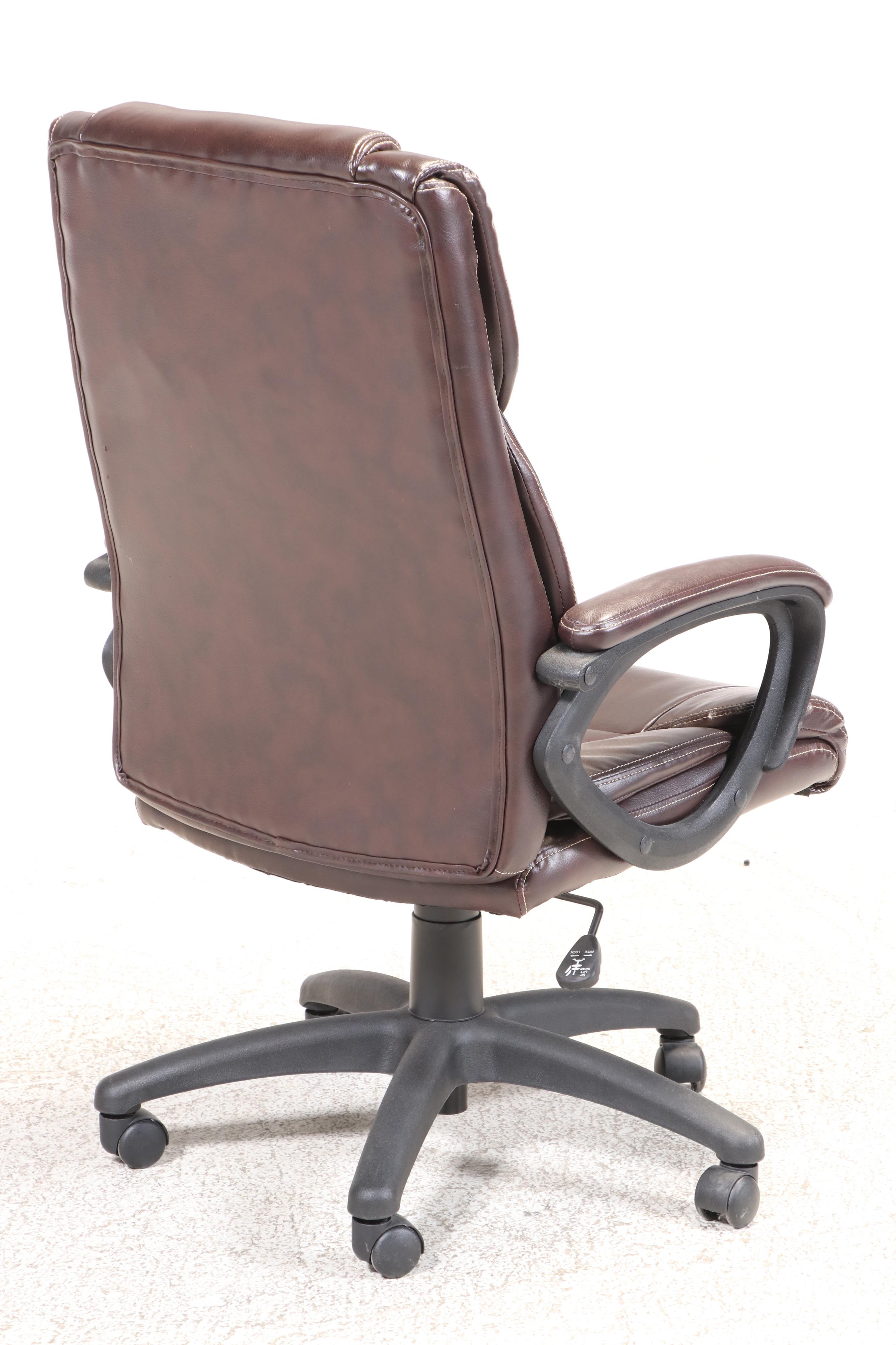 National Business Furniture Cherry Finish Corner Desk with Office Chair