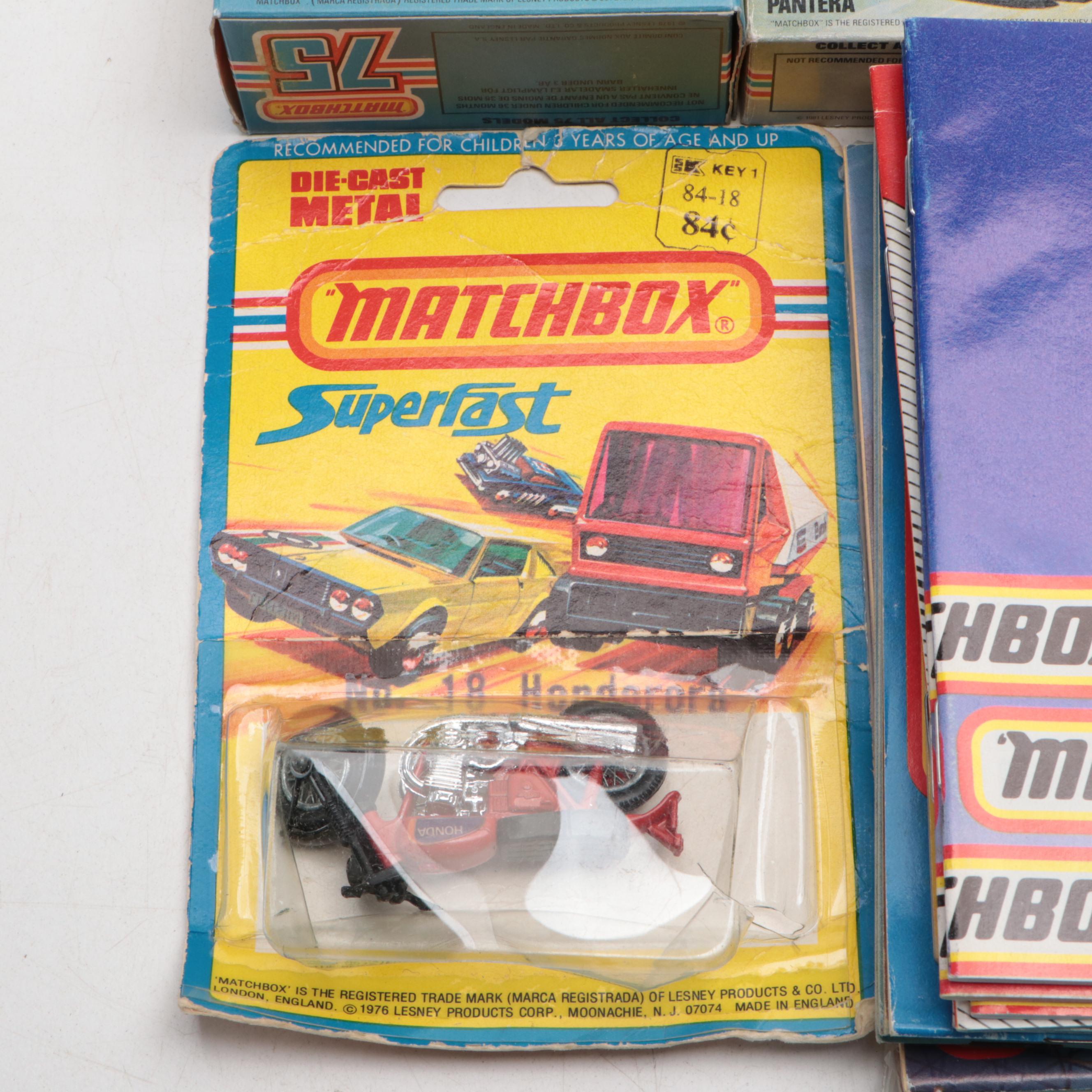 Matchbox Diecast Vehicles includes Porsche, Mazda, Tanks and Case