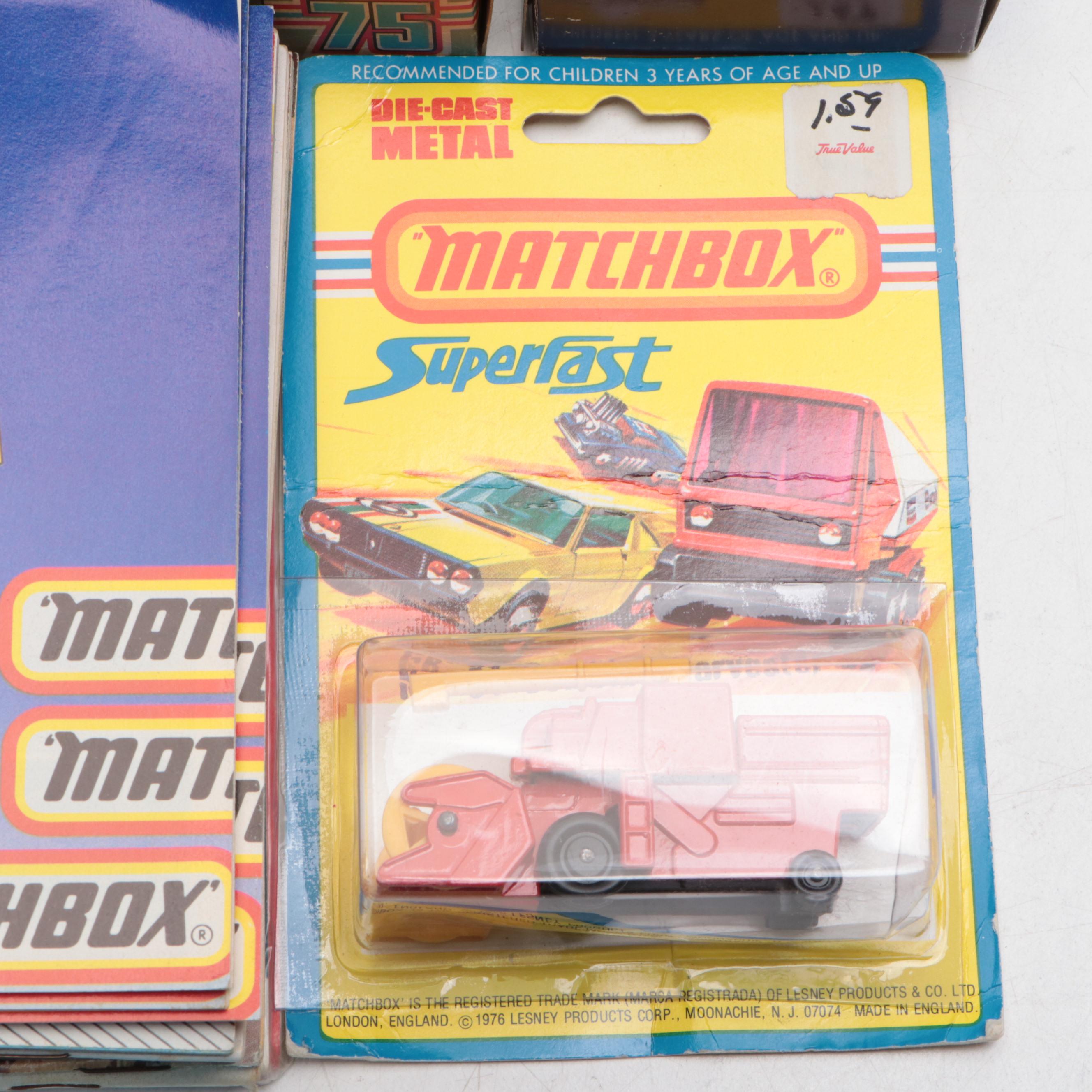 Matchbox Diecast Vehicles includes Porsche, Mazda, Tanks and Case