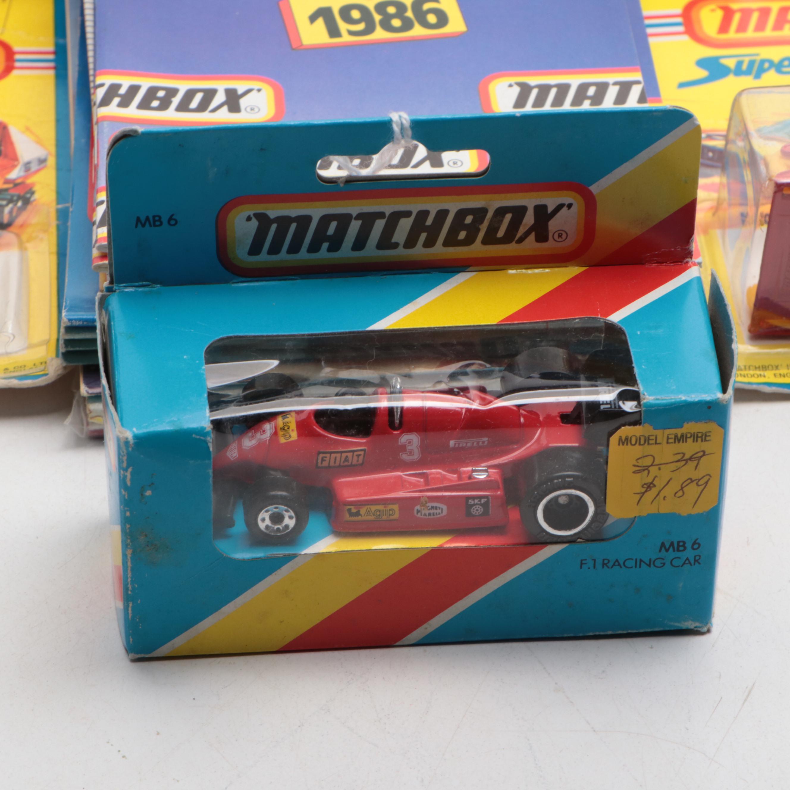 Matchbox Diecast Vehicles includes Porsche, Mazda, Tanks and Case
