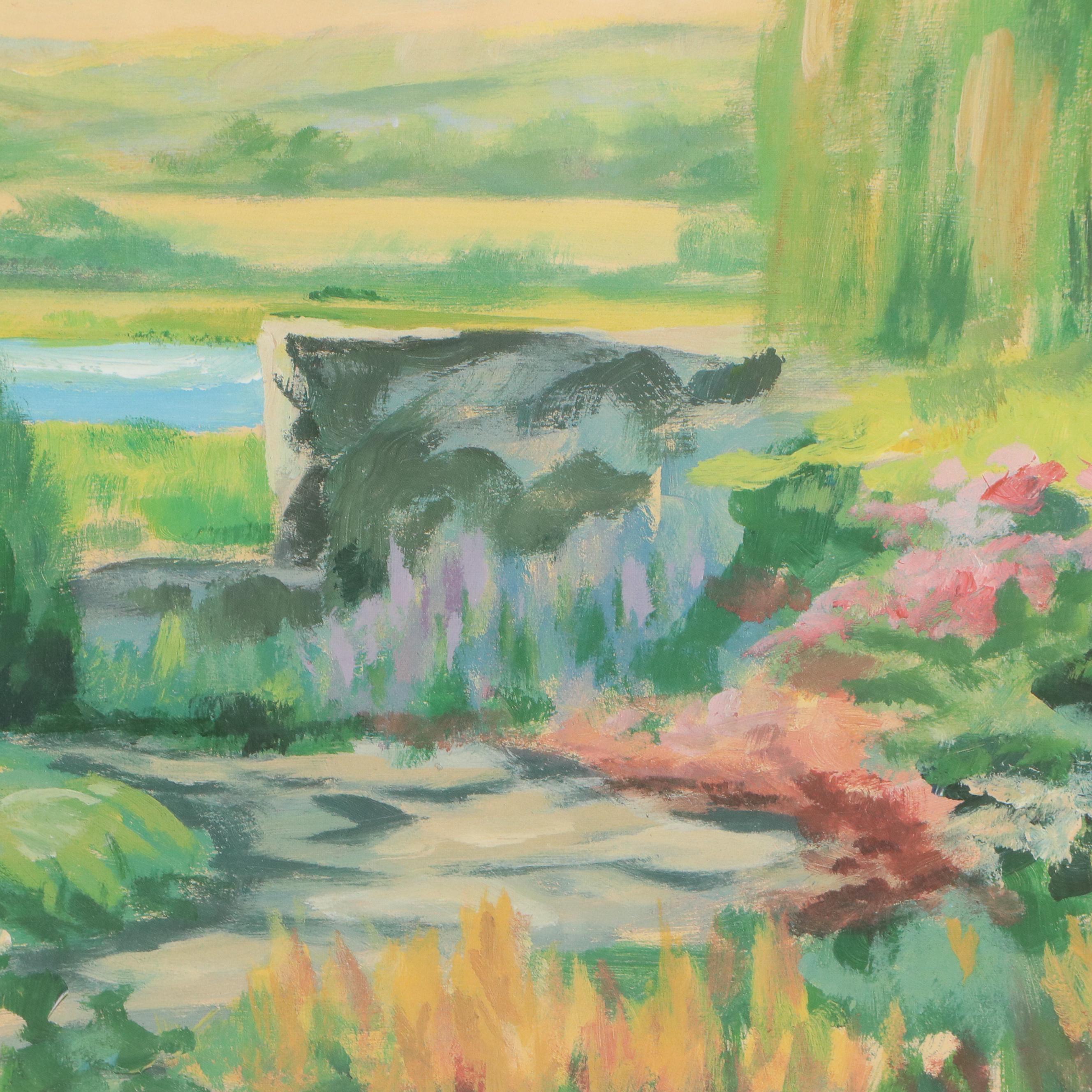 Hobart Offset Lithograph "Garden Gateway"