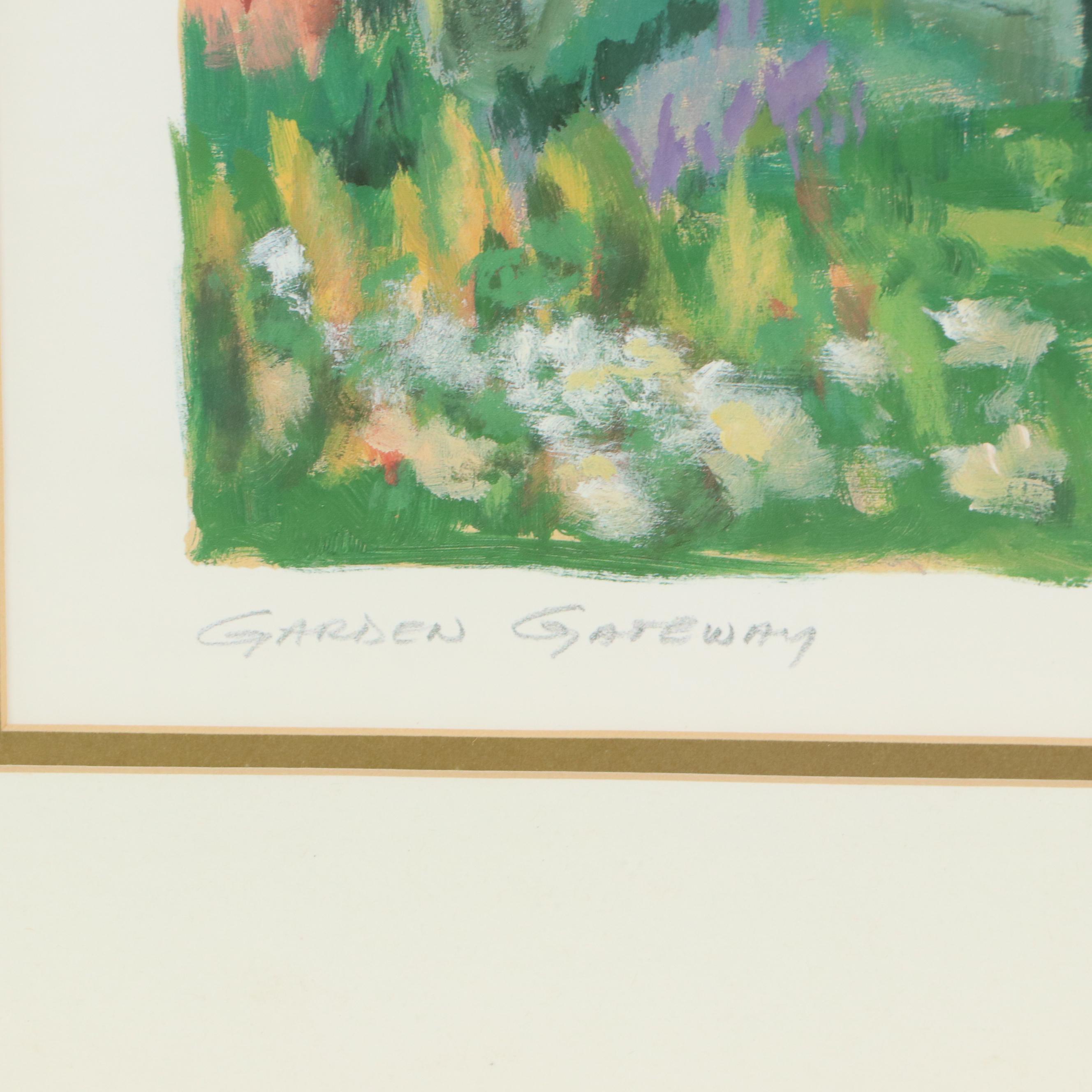 Hobart Offset Lithograph "Garden Gateway"