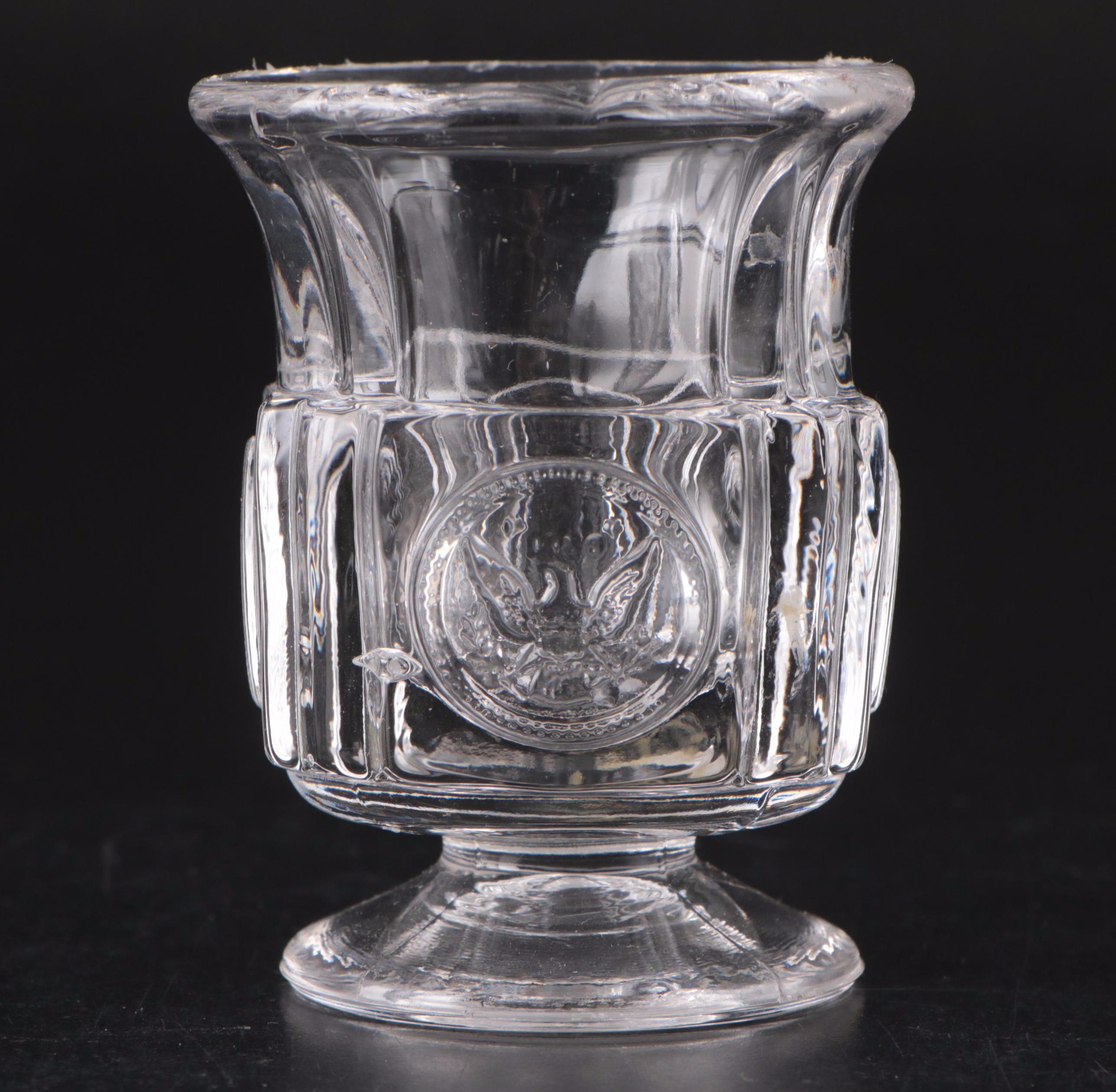 Waterford Crystal "Clare" and Other Vase with Pressed Glass Toothpick Holder