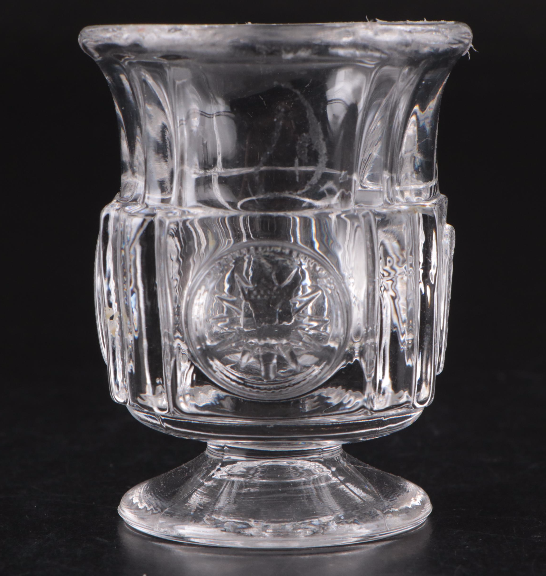 Waterford Crystal "Clare" and Other Vase with Pressed Glass Toothpick Holder