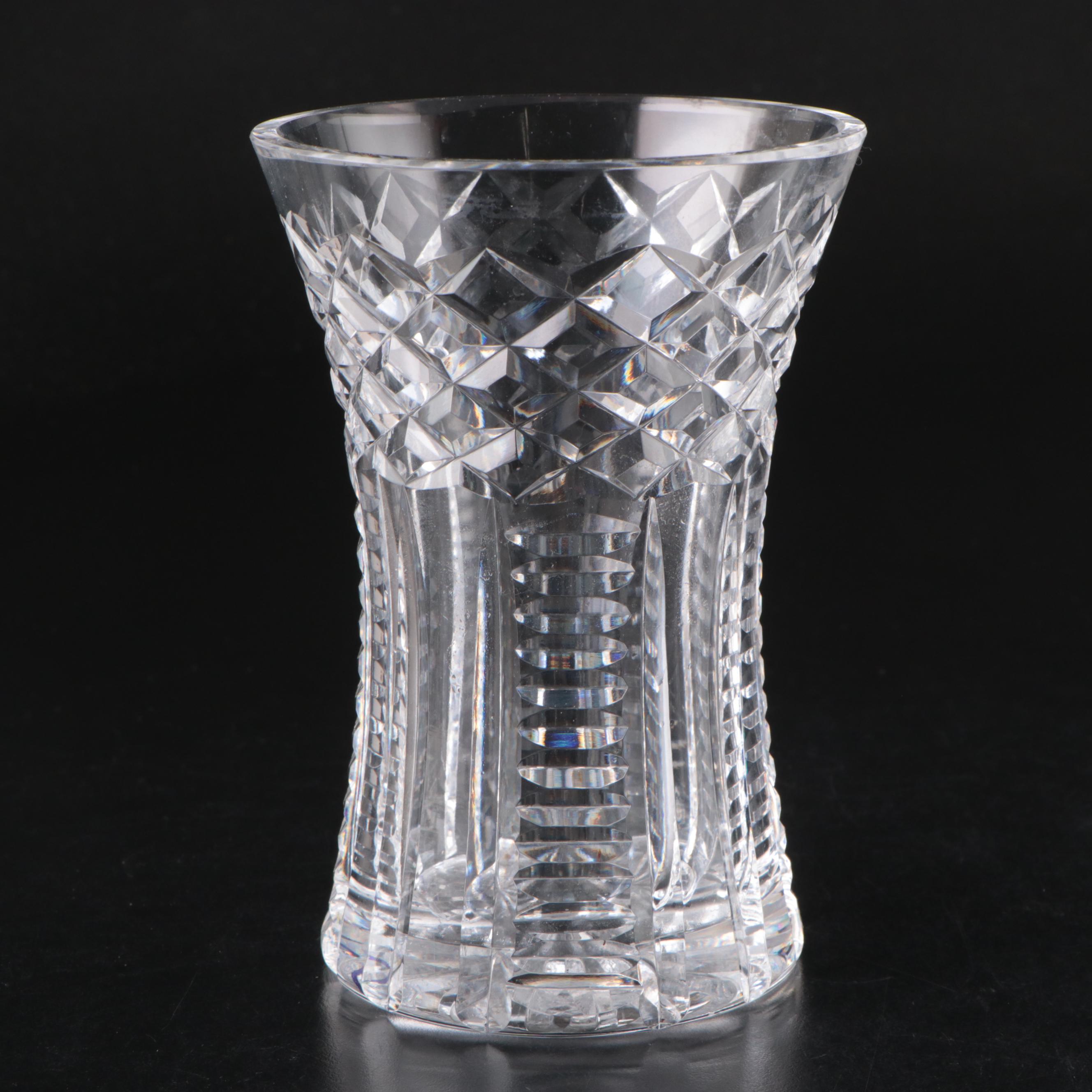 Waterford Crystal "Clare" and Other Vase with Pressed Glass Toothpick Holder