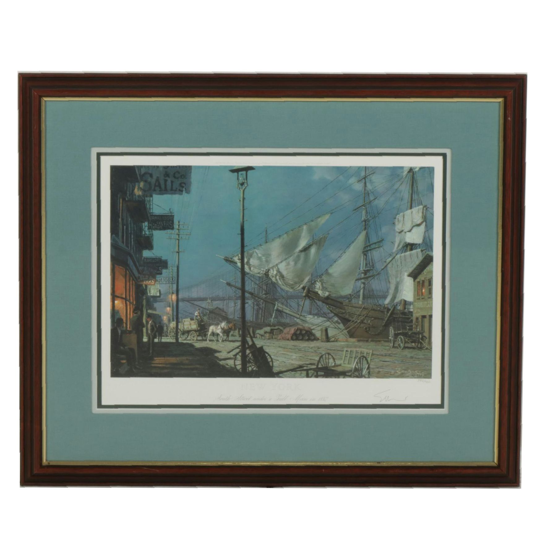 John Stobart Offset Lithograph "New York," 1993