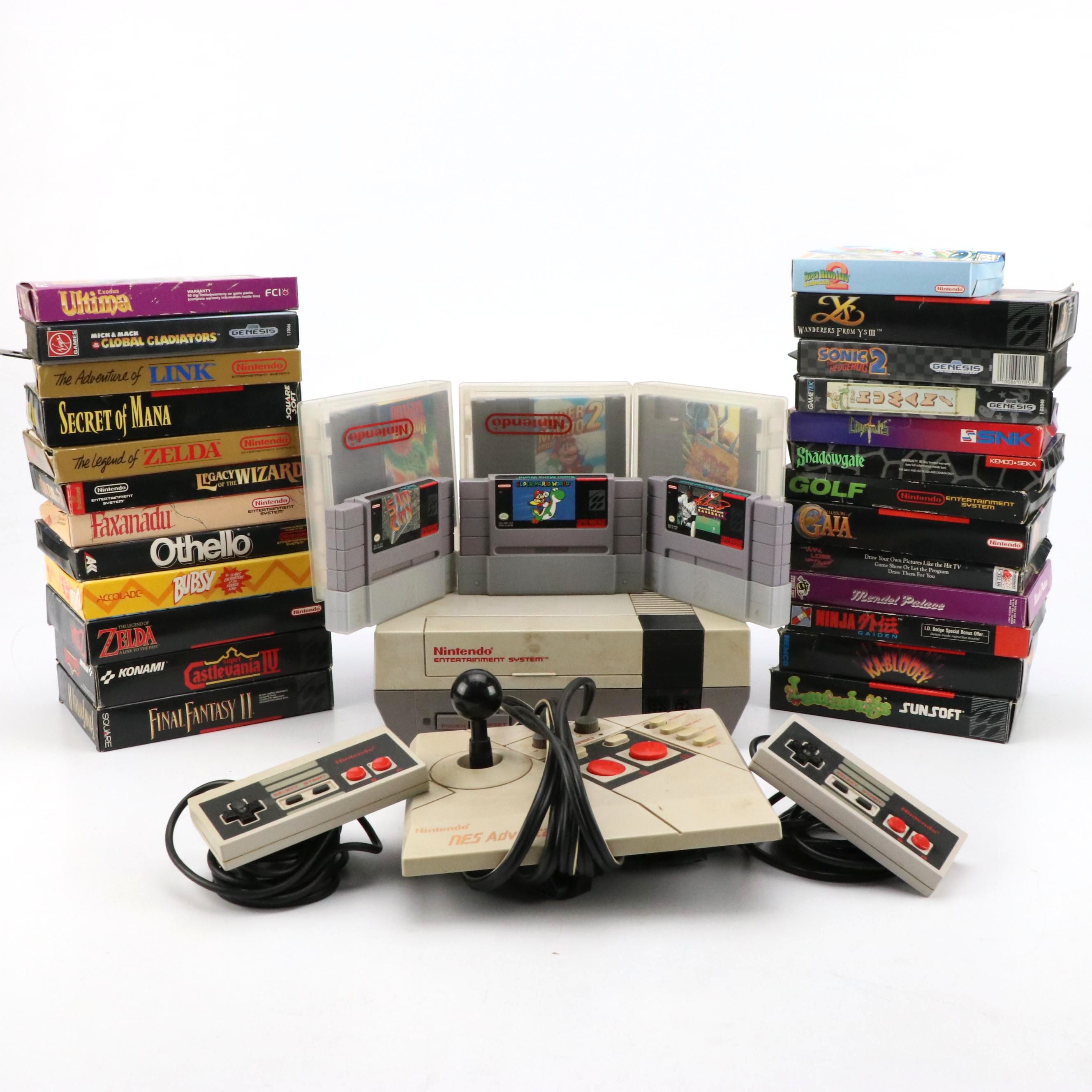 Nintendo Entertainment System w/ Zelda, Castlevania IV, Final Fantasy II & More