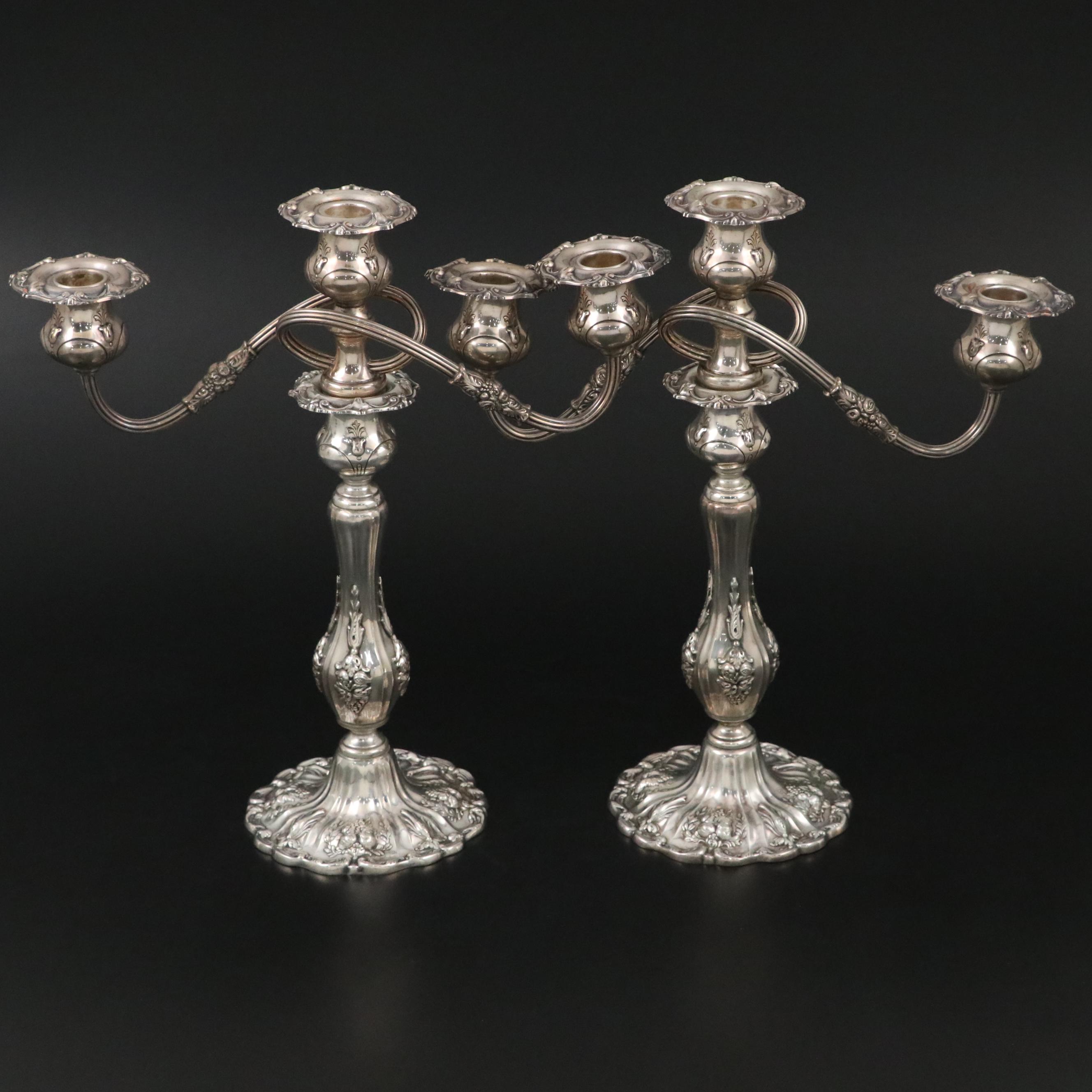 Reed & Barton "Francis I" Weighted Sterling Silver Candelabra, 1907–1927