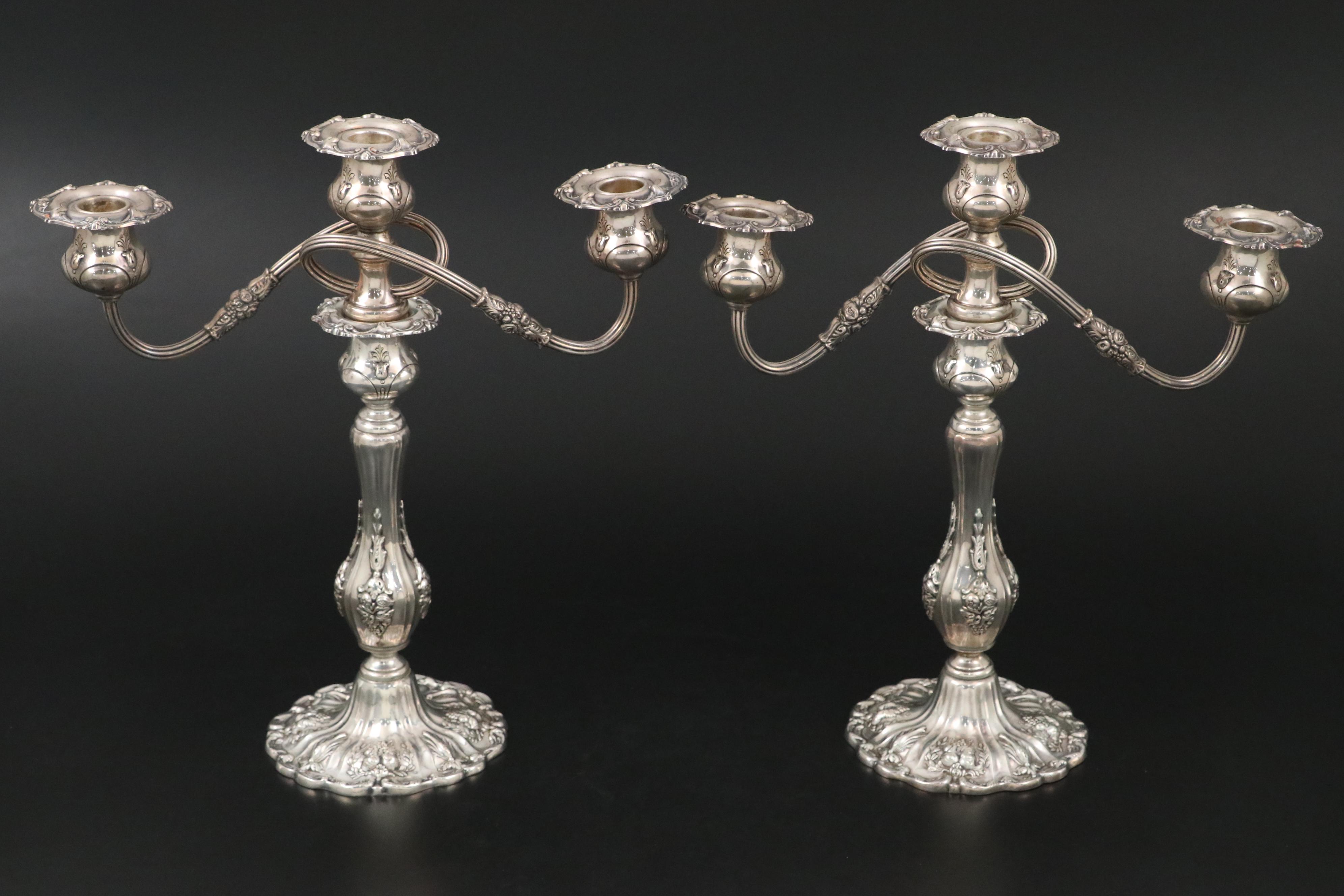 Reed & Barton "Francis I" Weighted Sterling Silver Candelabra, 1907–1927