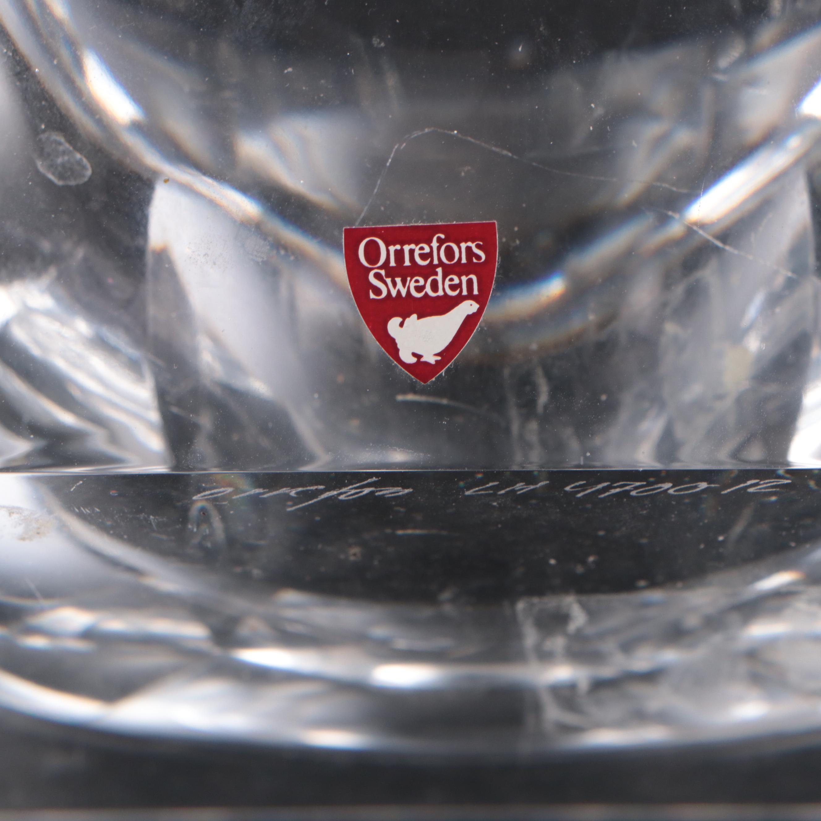 Orrefors Vase with Other Crystal Bowl and Candlesticks