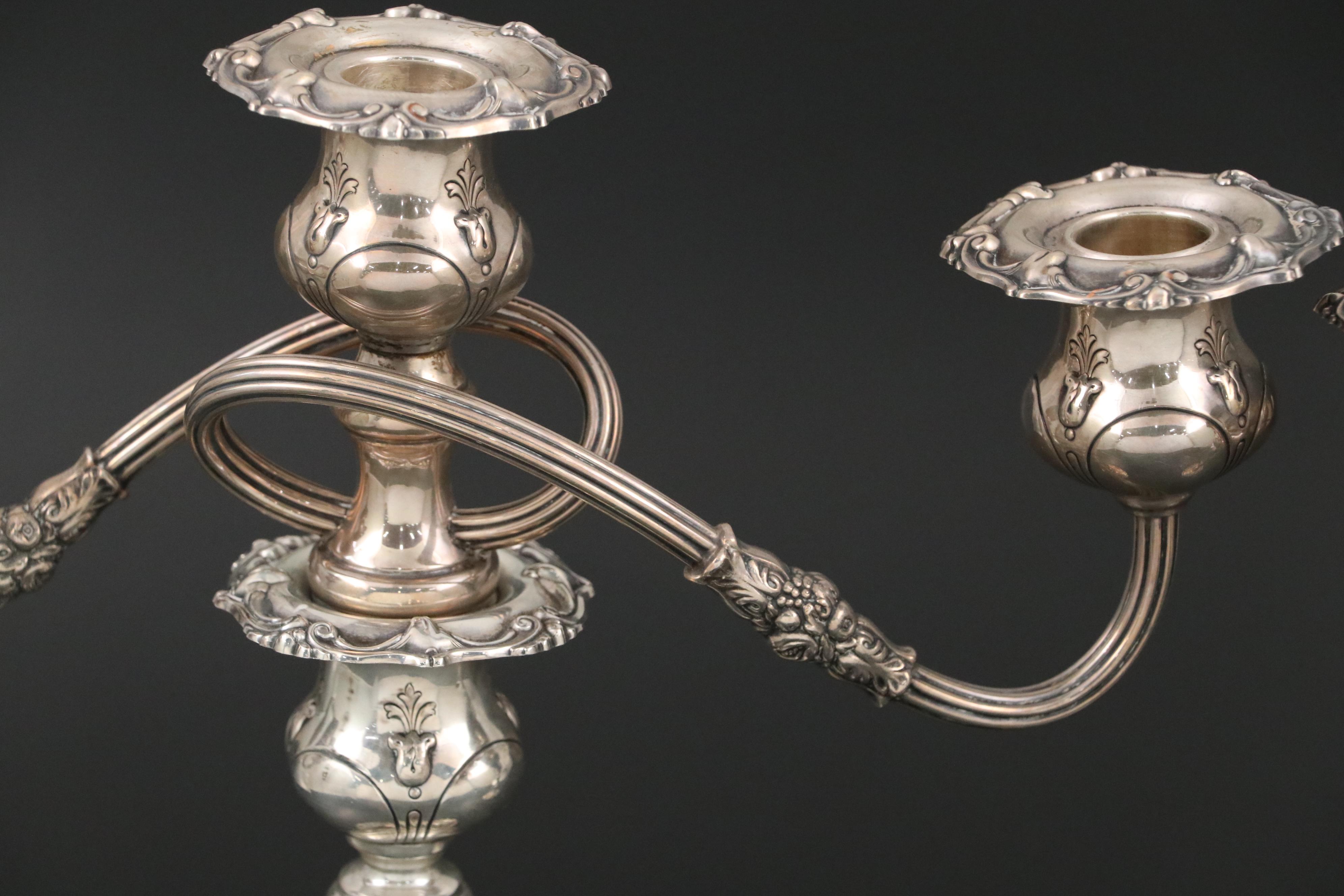 Reed & Barton "Francis I" Weighted Sterling Silver Candelabra, 1907–1927