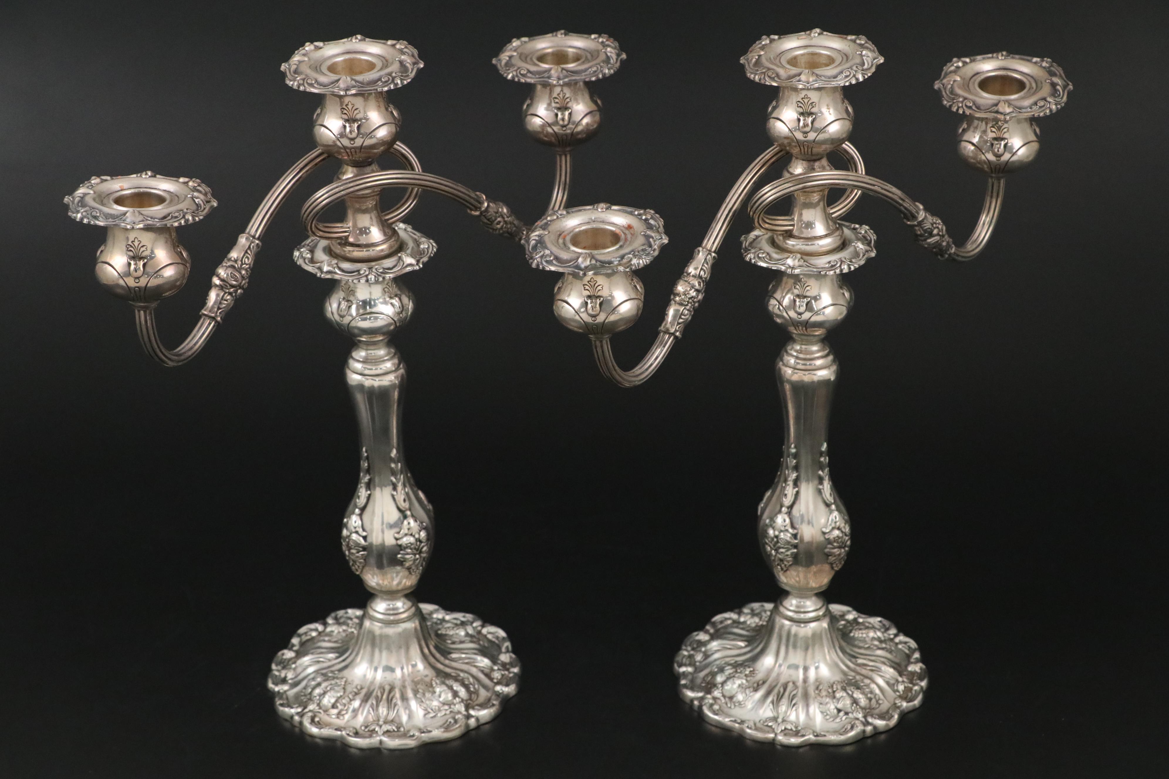 Reed & Barton "Francis I" Weighted Sterling Silver Candelabra, 1907–1927