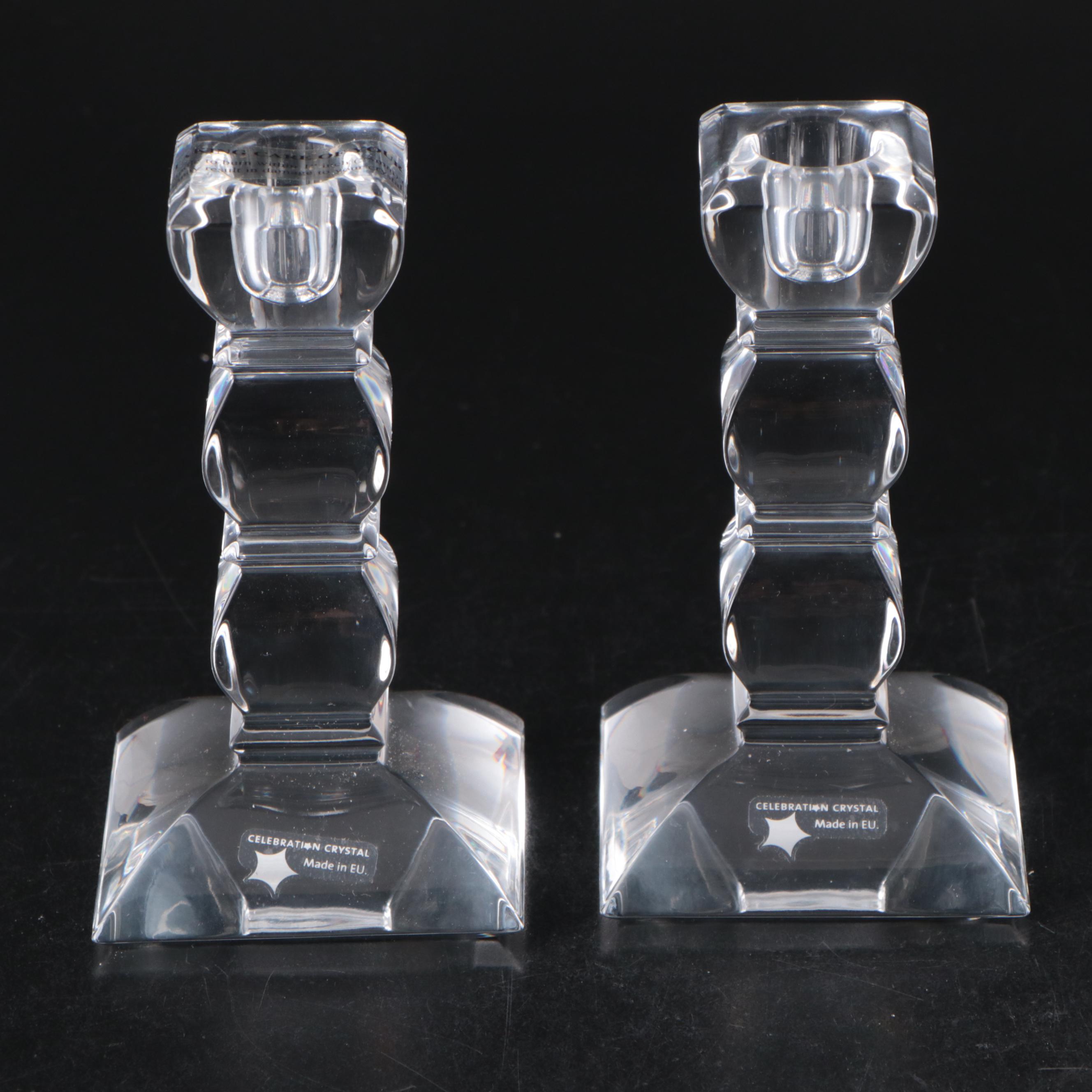 Orrefors Vase with Other Crystal Bowl and Candlesticks