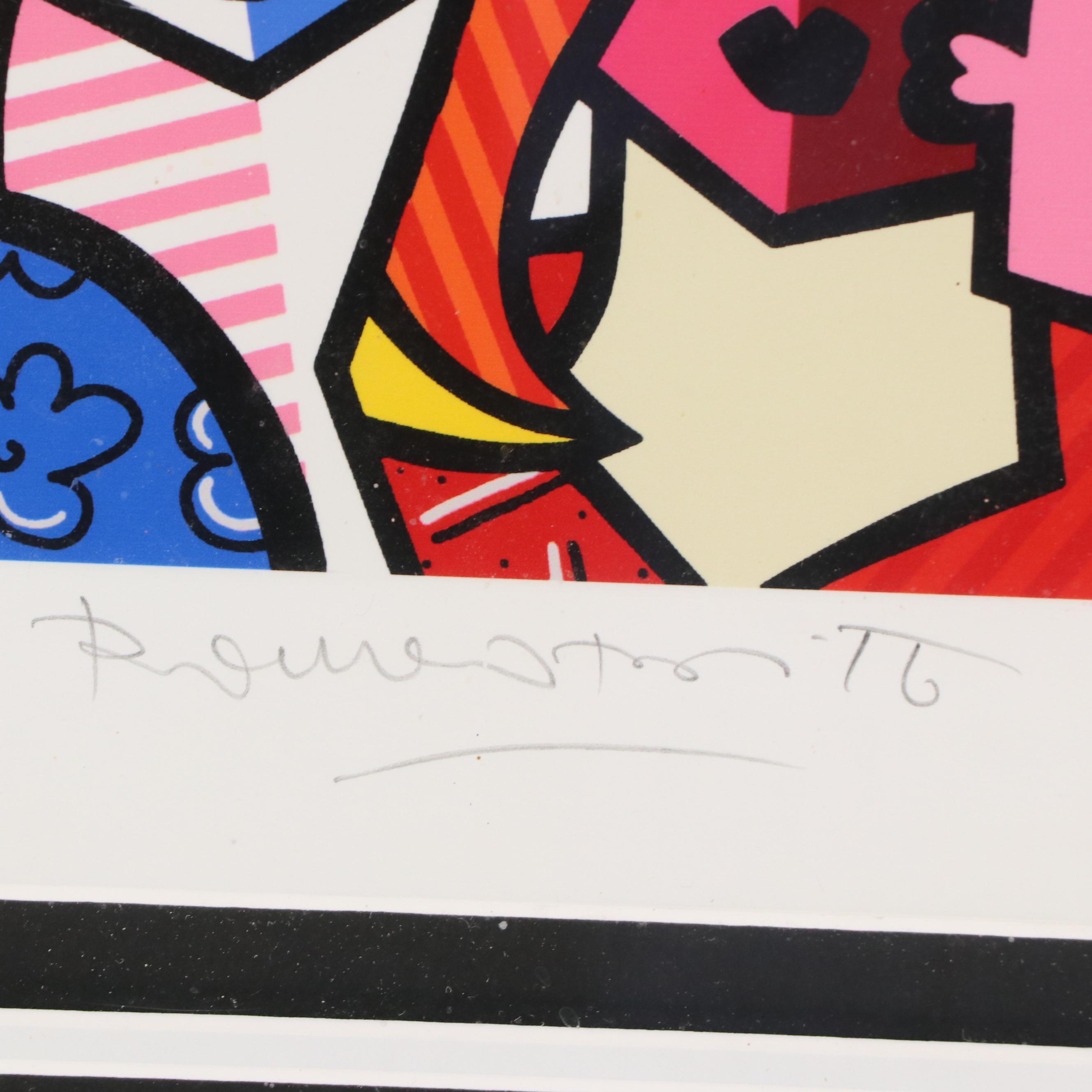 Romero Britto Giclée "News Cafe"