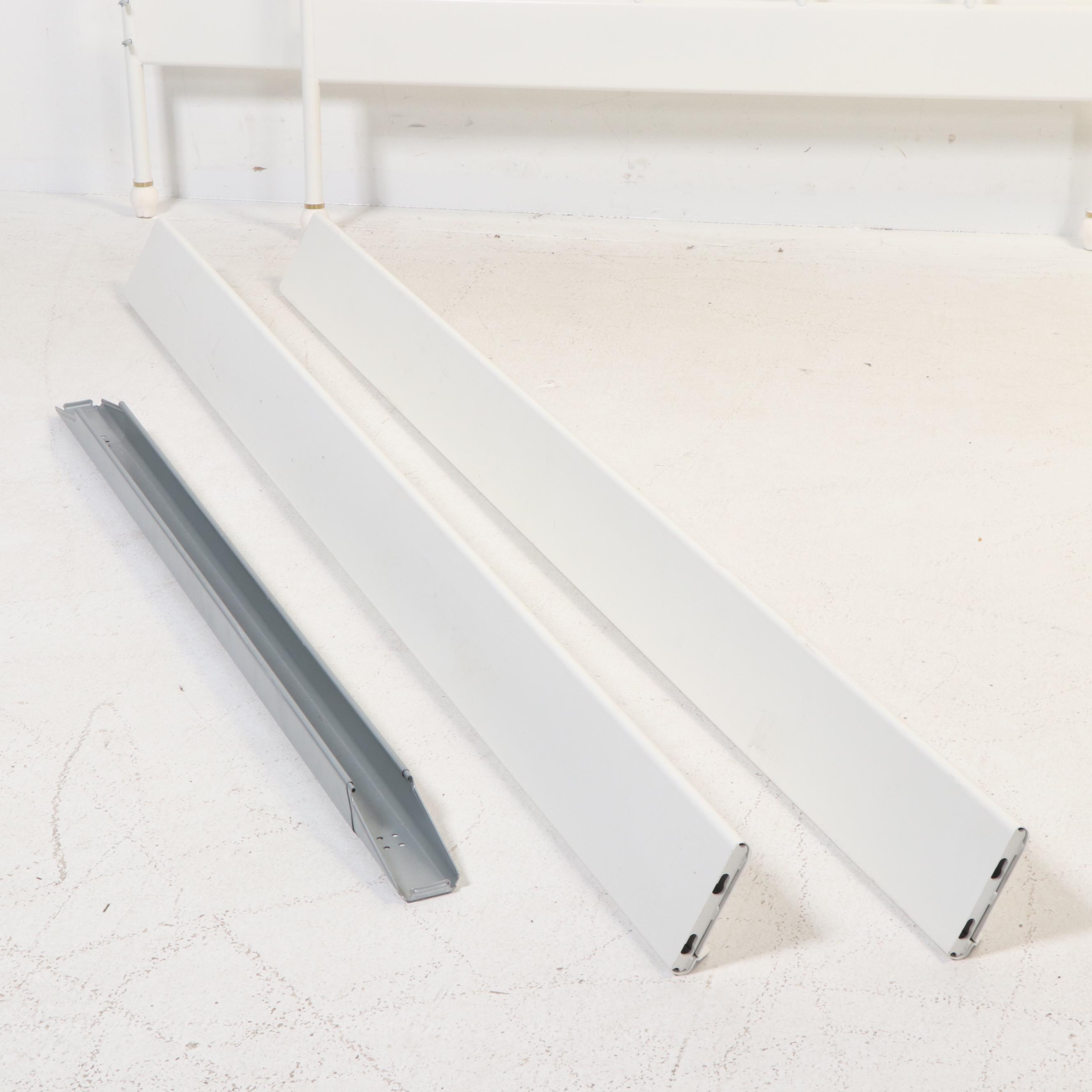 IKEA "SAGSTUA" White Painted Metal Queen Sized Bed Frame