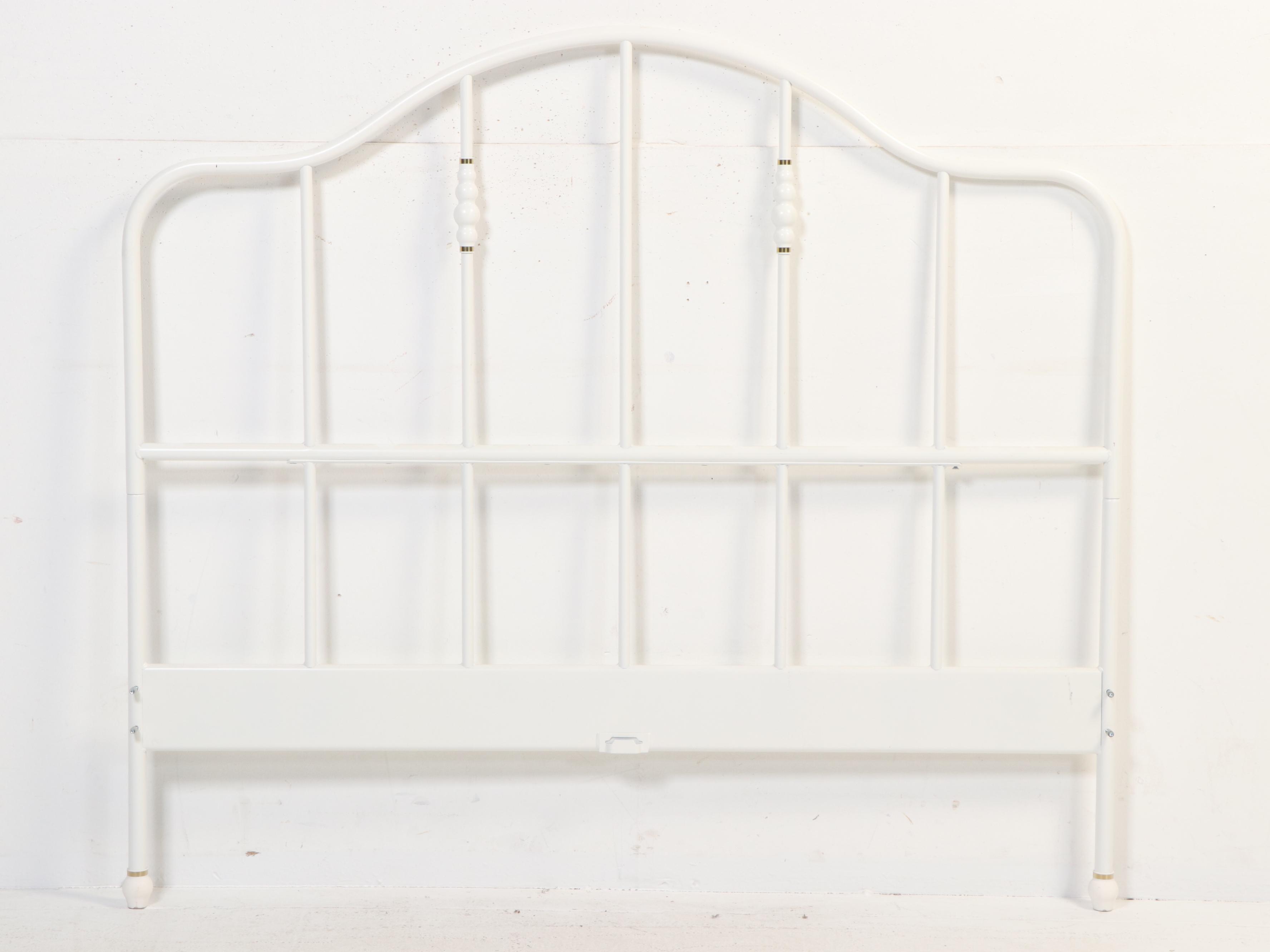 IKEA "SAGSTUA" White Painted Metal Queen Sized Bed Frame
